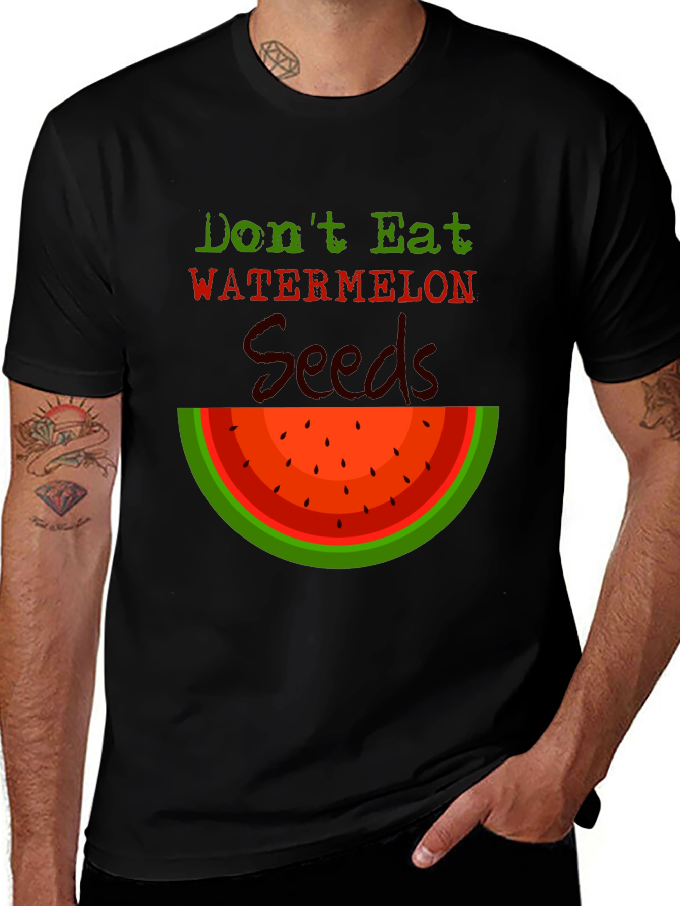 Variant 22 of Don't Eat Watermelon Seeds Graphic T-Shirt