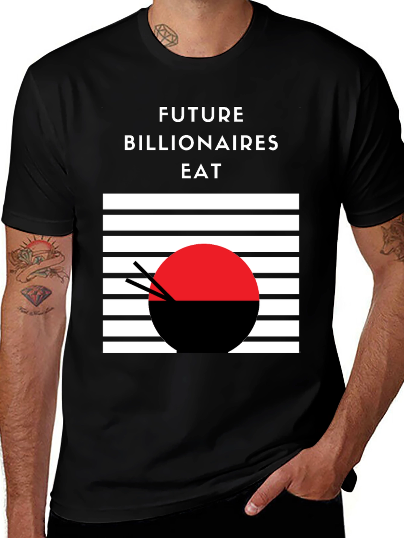 Variant 21 of Future Billionaires Eat T-Shirt - Black Graphic Tee