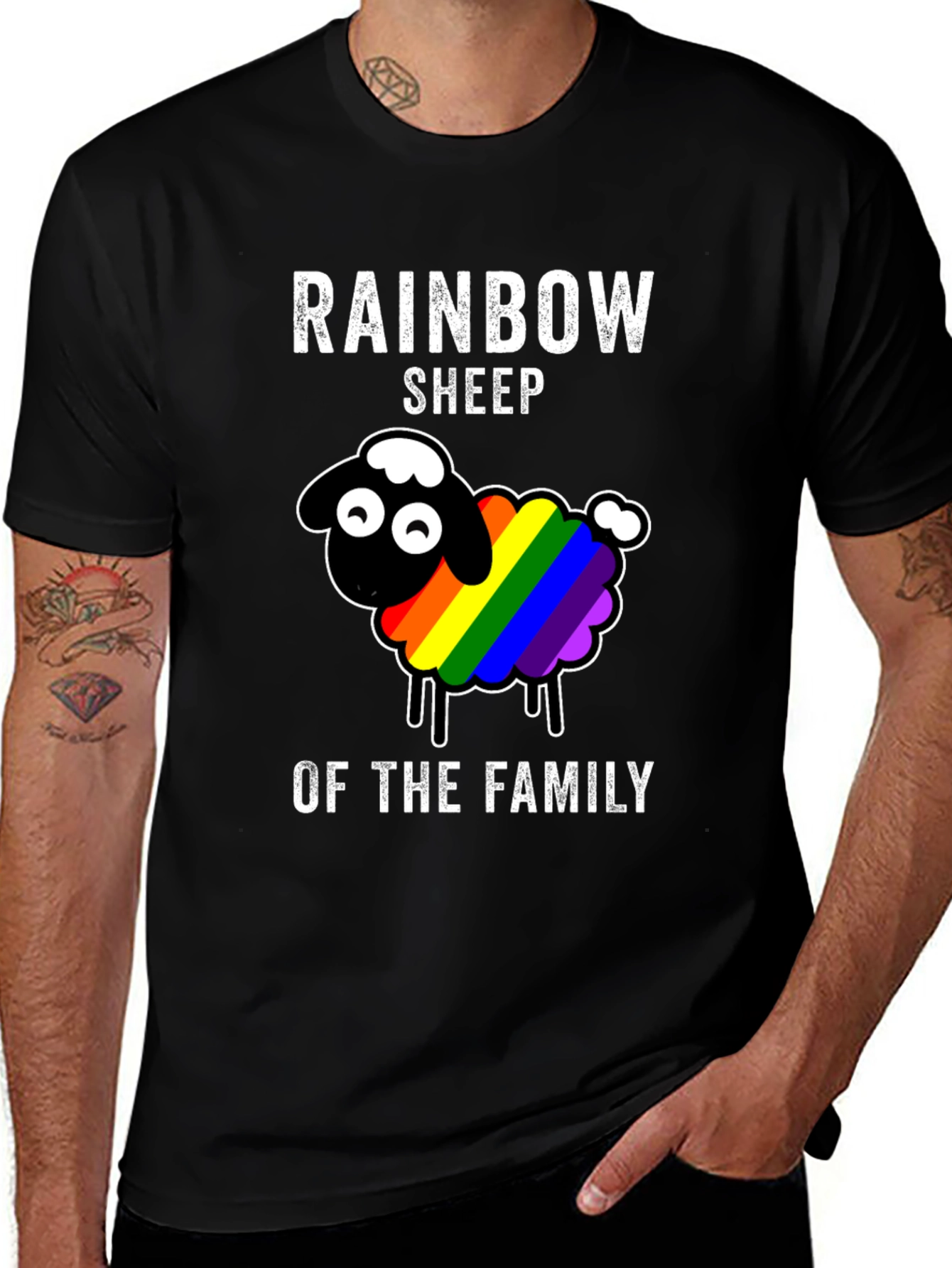 Variant 29 of Rainbow Sheep of the Family T-Shirt LGBT Pride
