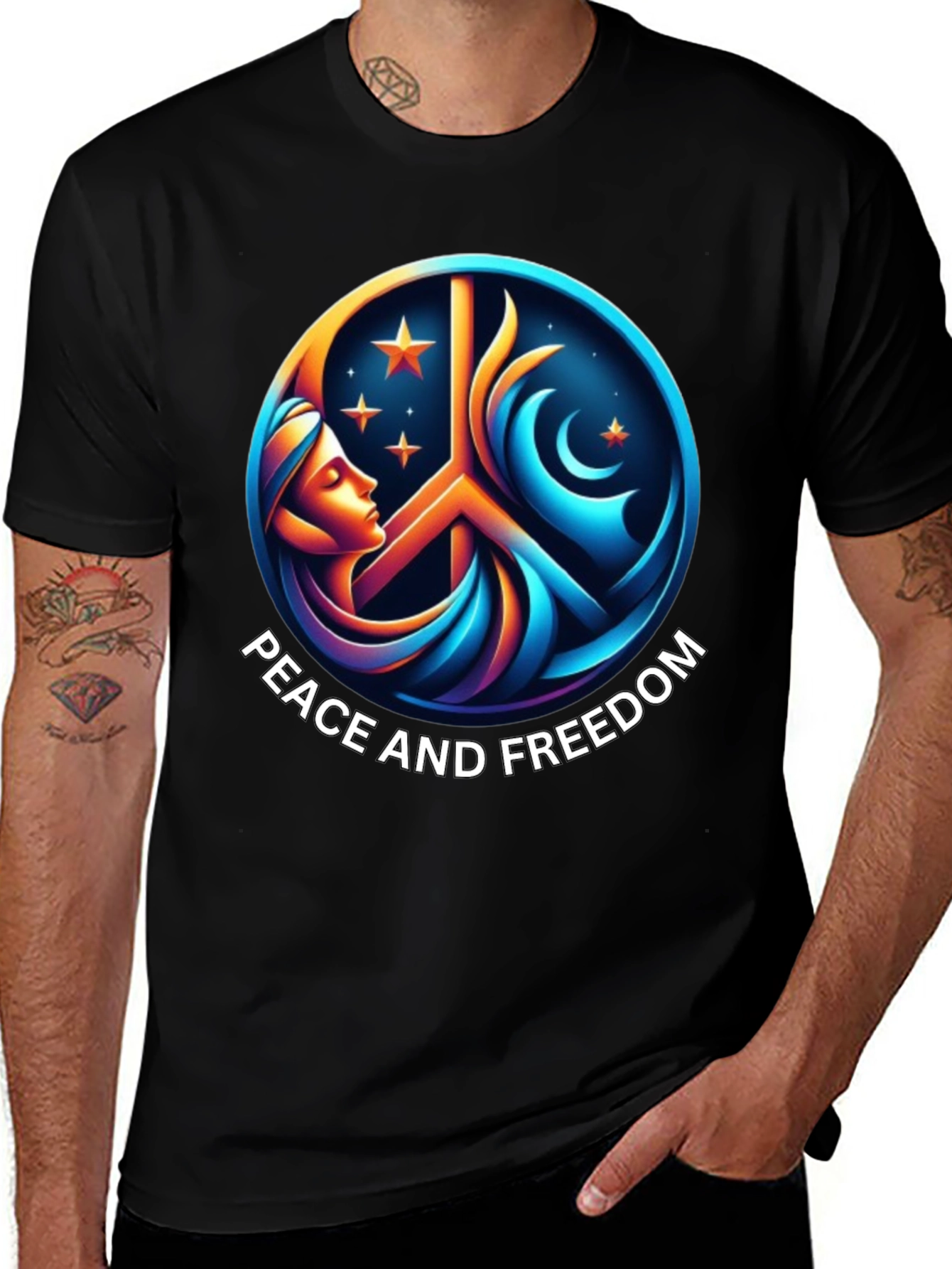 Variant 30 of Peace and Freedom Graphic T-Shirt
