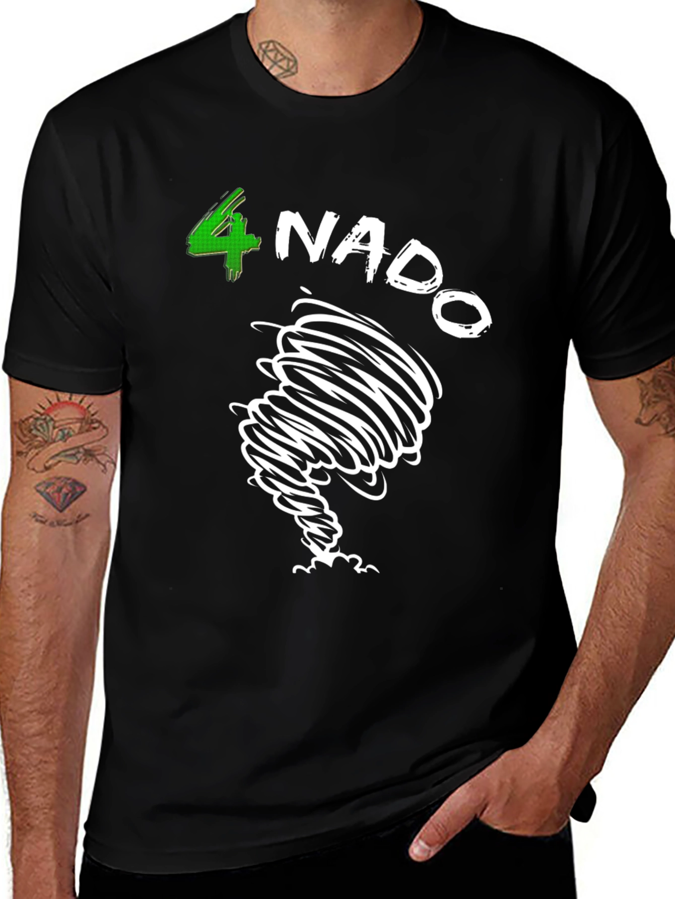 Variant 21 of 4 Nado Tornado Graphic Black T-Shirt