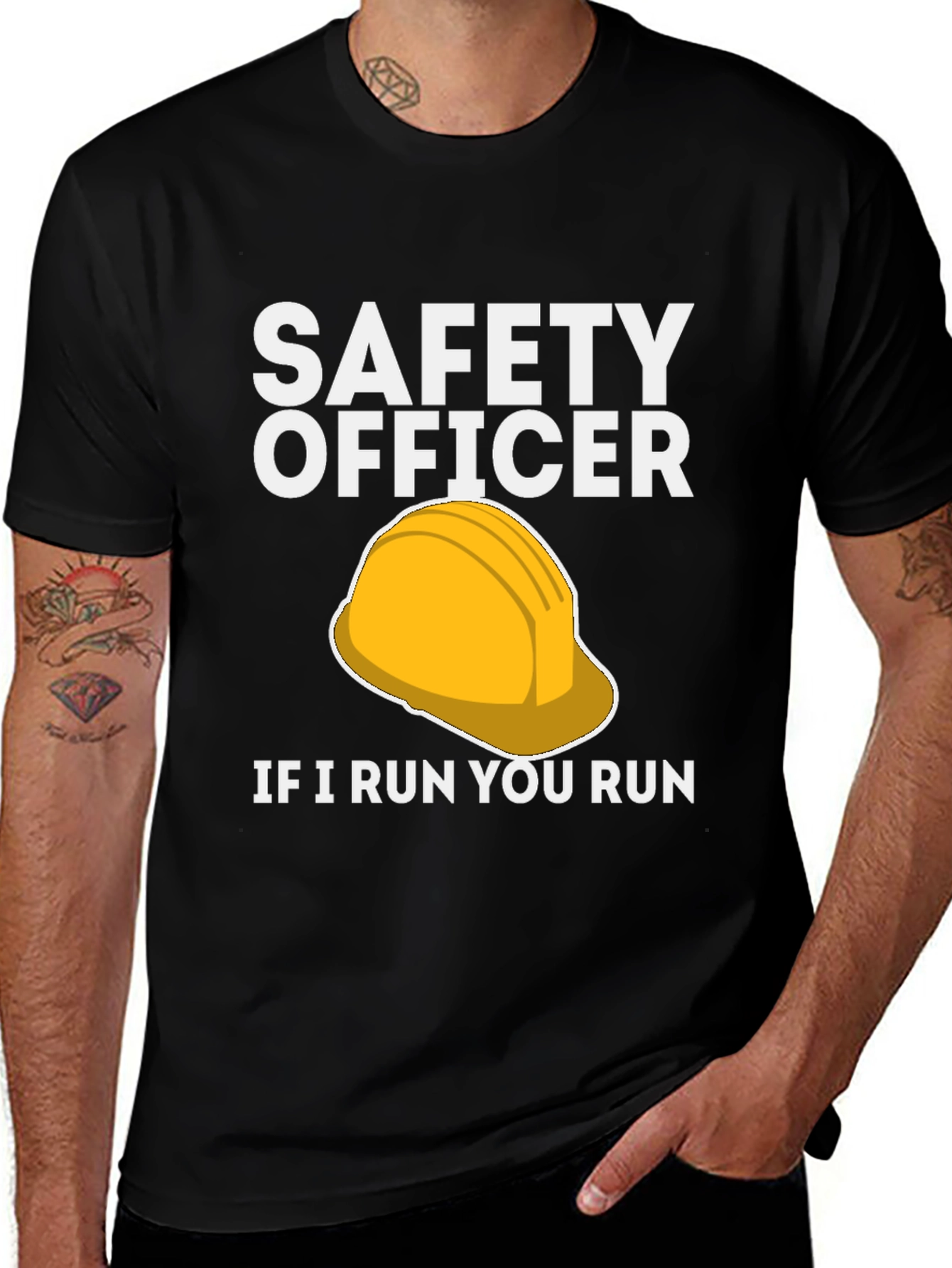 Variant 8 of Safety Officer Tee - If I Run You Run Funny Graphic T-Shirt