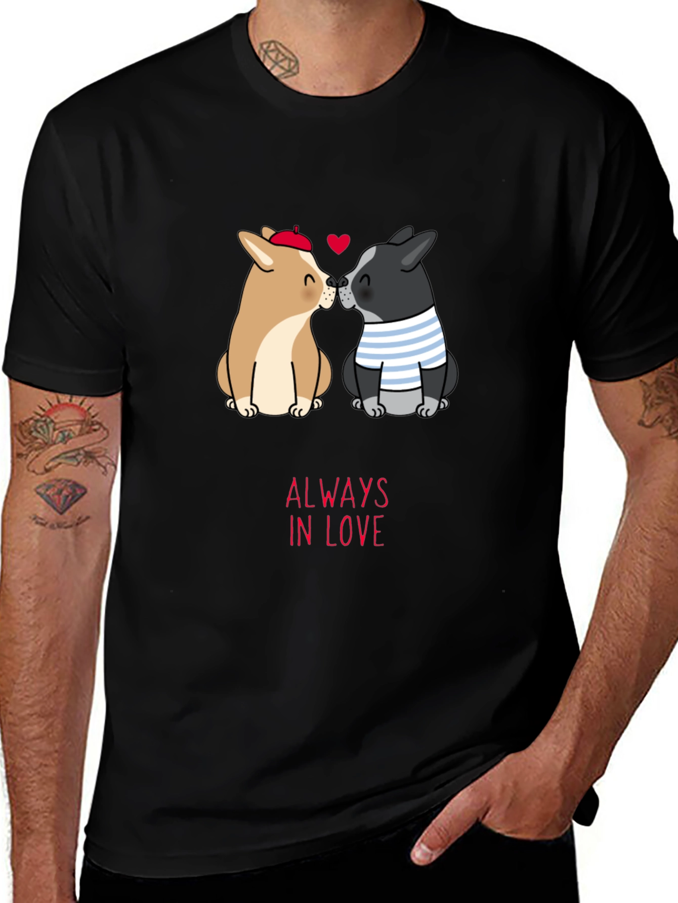 Variant 29 of Always In Love Pet Cartoon Graphic Tee