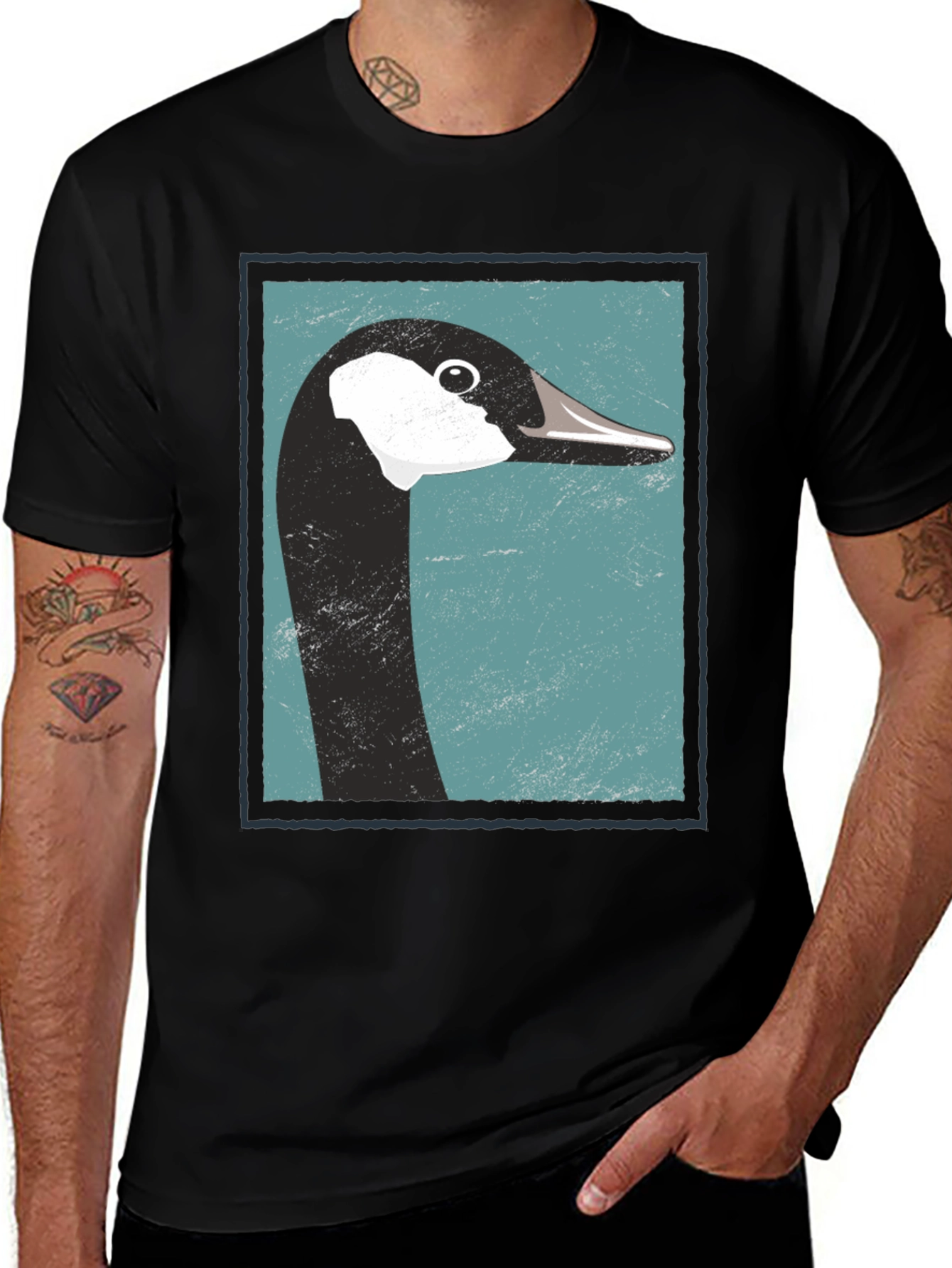 Variant 30 of Goose Graphic Tee - Black