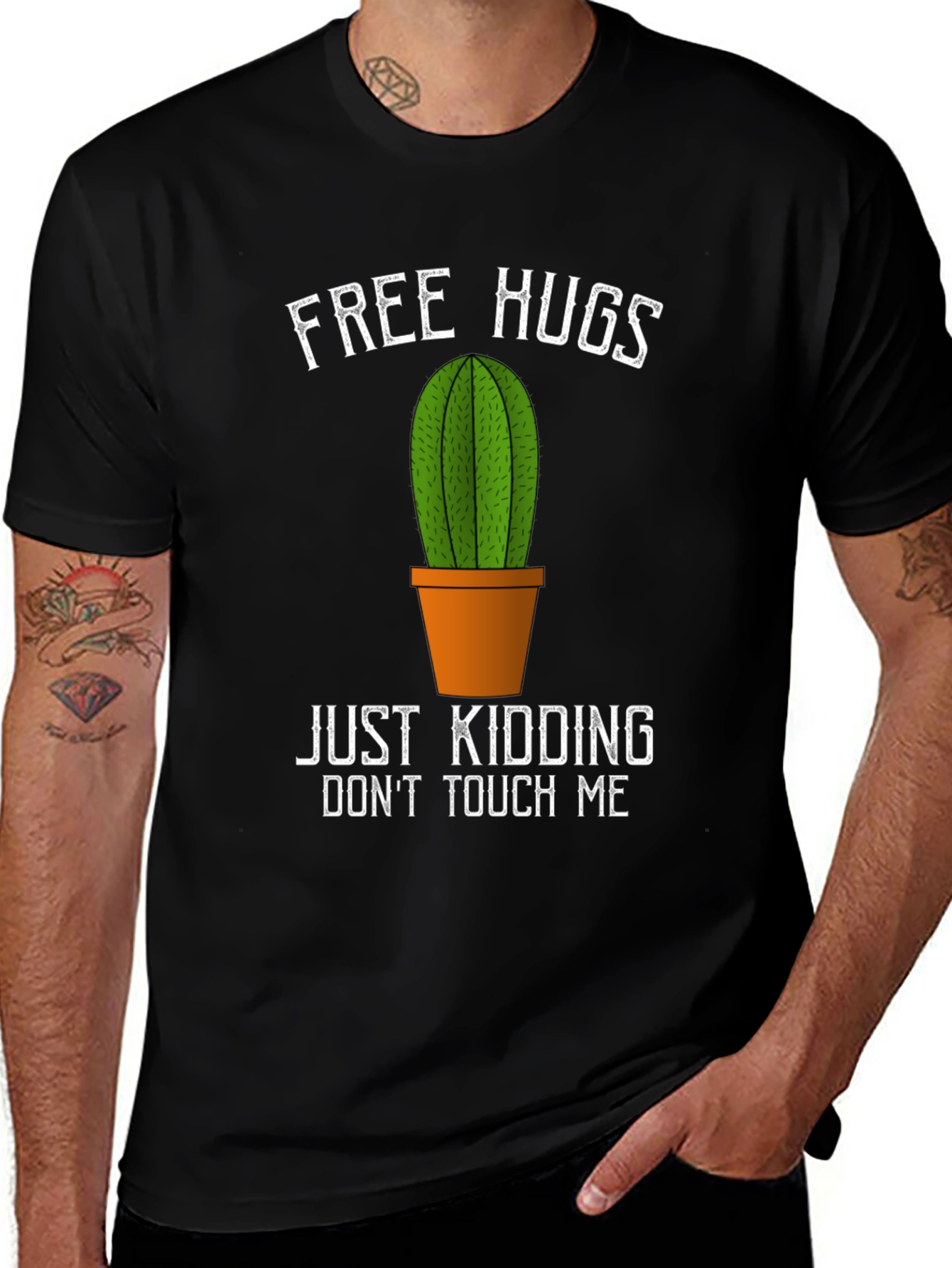 Variant 27 of Free Hugs Cactus Graphic T-Shirt - Funny Novelty Tee