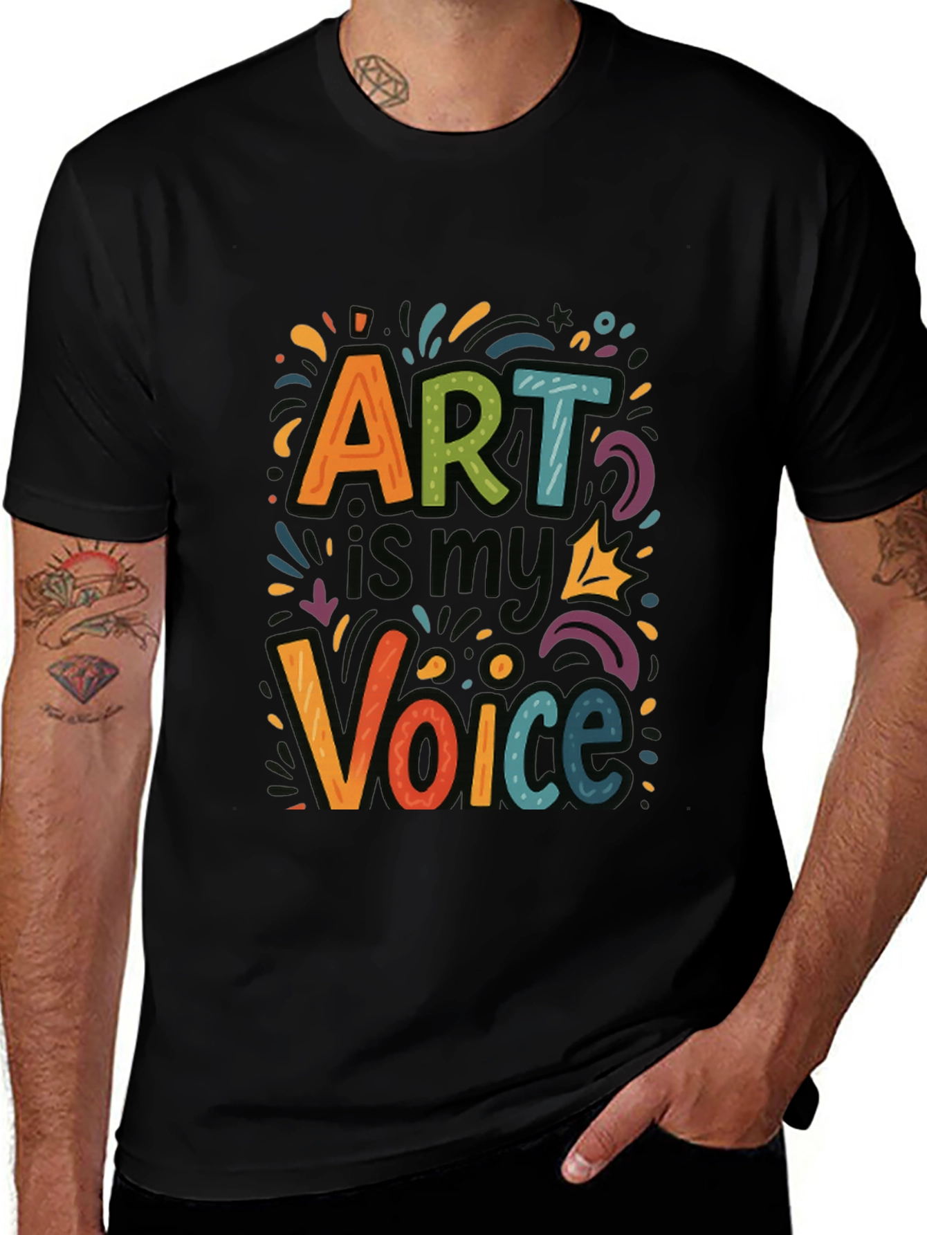 Variant 17 of Art is My Voice Graphic Tee - Express Yourself!