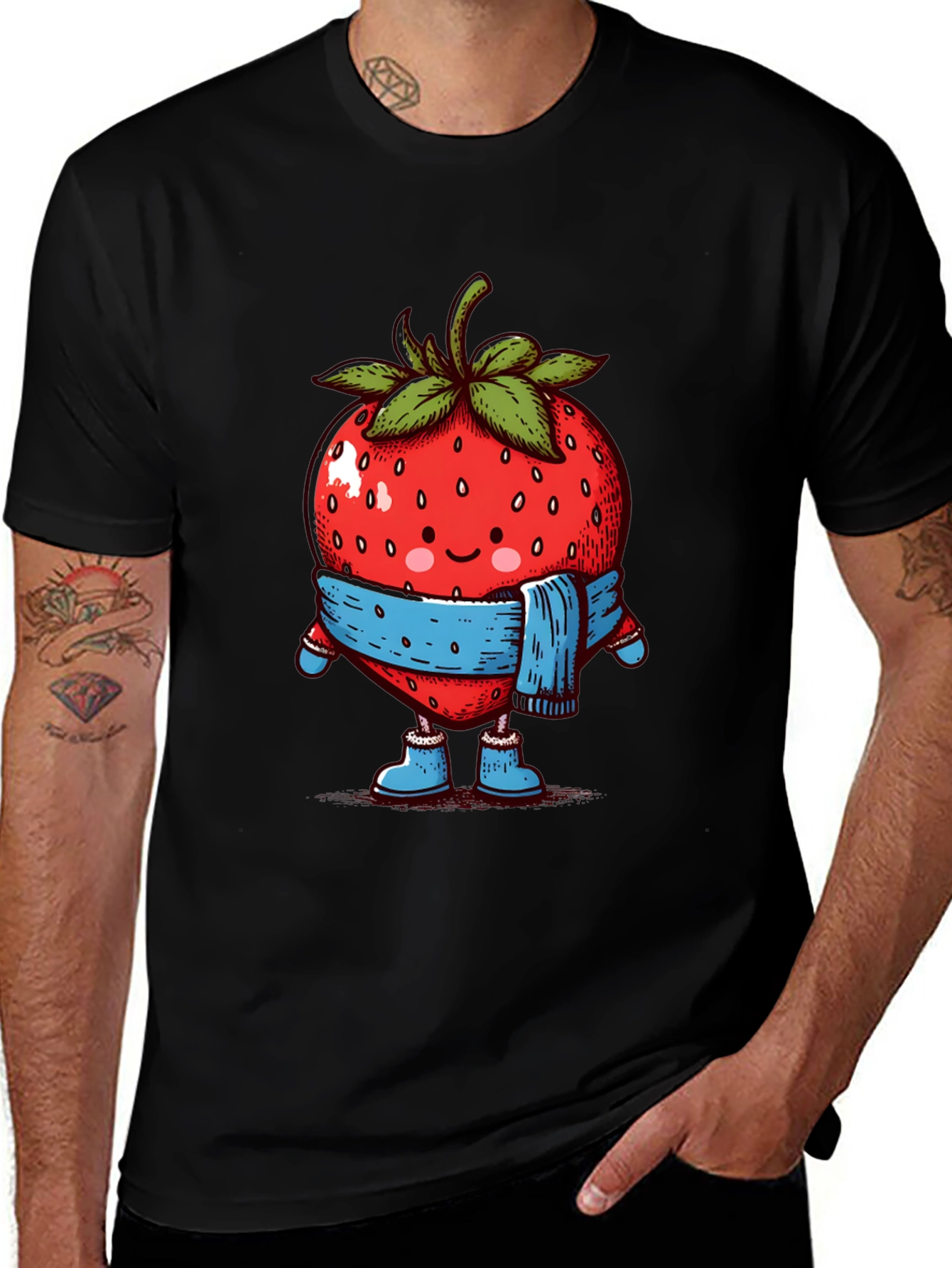 Strawberry Character Graphic T-Shirt