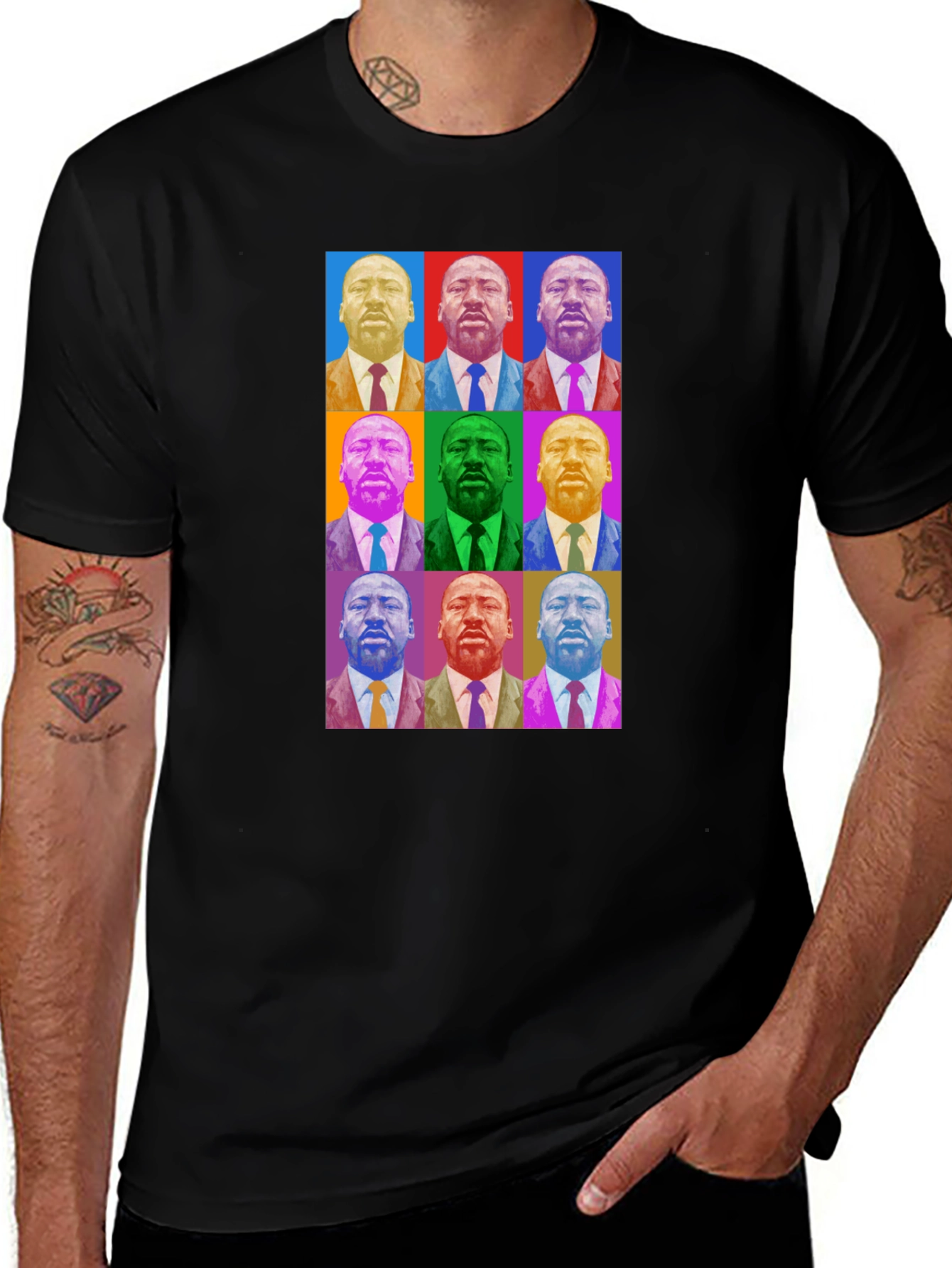 MLK Pop Art T-Shirt:  Retro Style, Civil Rights Icon Tee