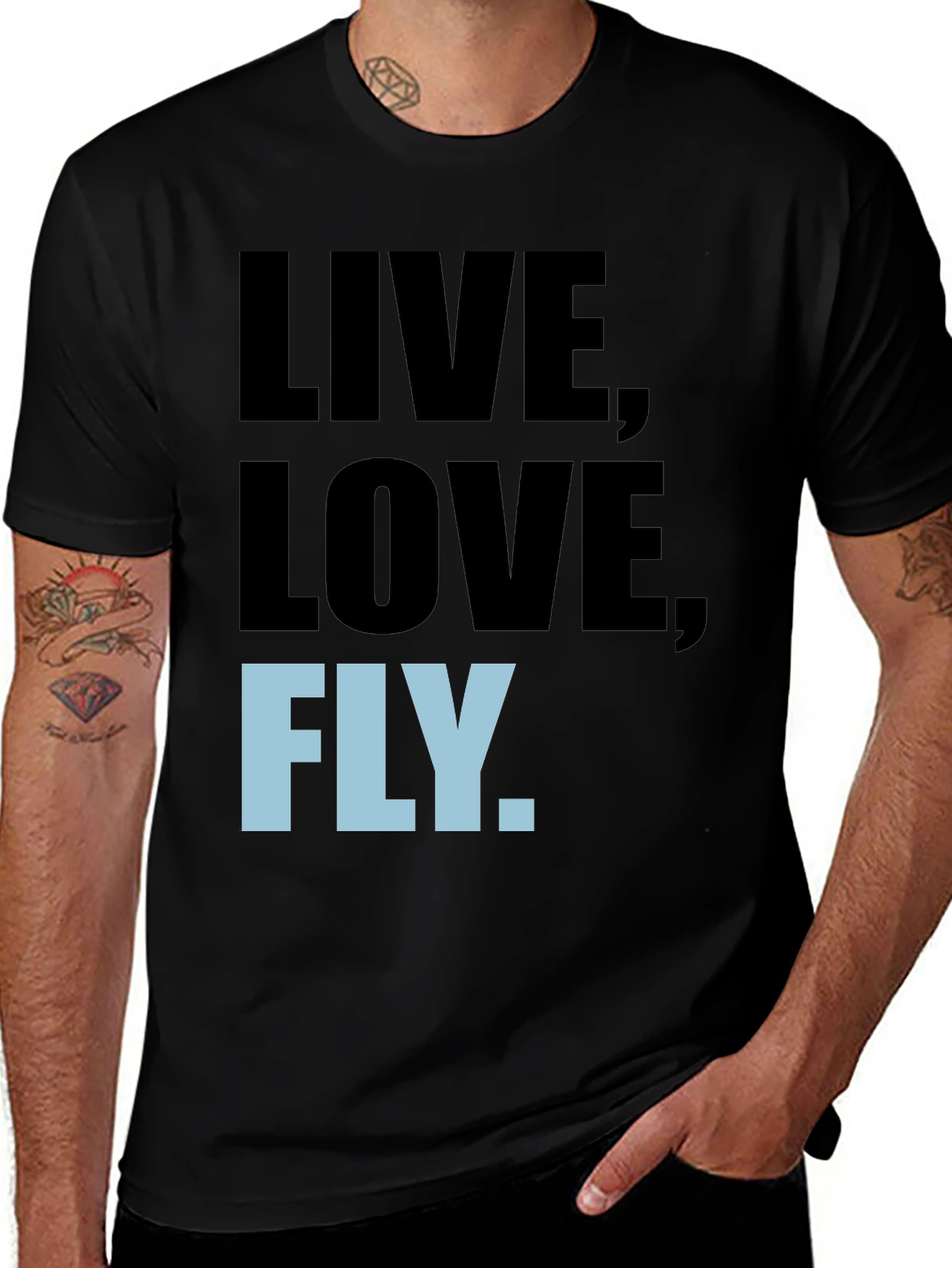Variant 19 of Live, Love, Fly Graphic T-Shirt - Short Sleeve