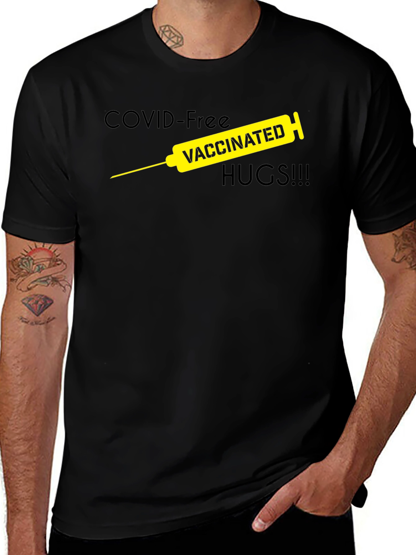 Variant 14 of COVID-Free Vaccinated Hugs T-Shirt