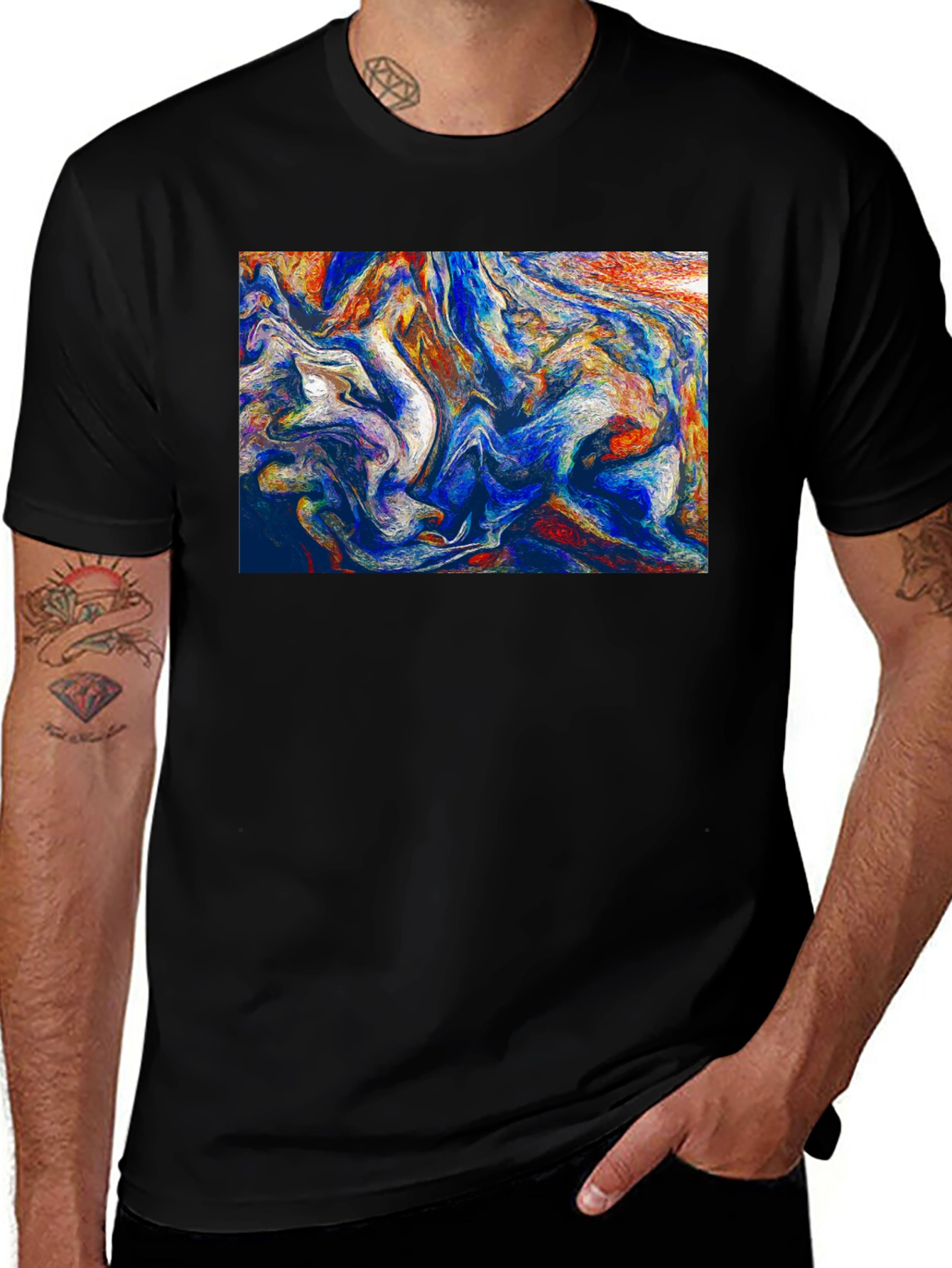 Variant 30 of Abstract Art Black T-Shirt