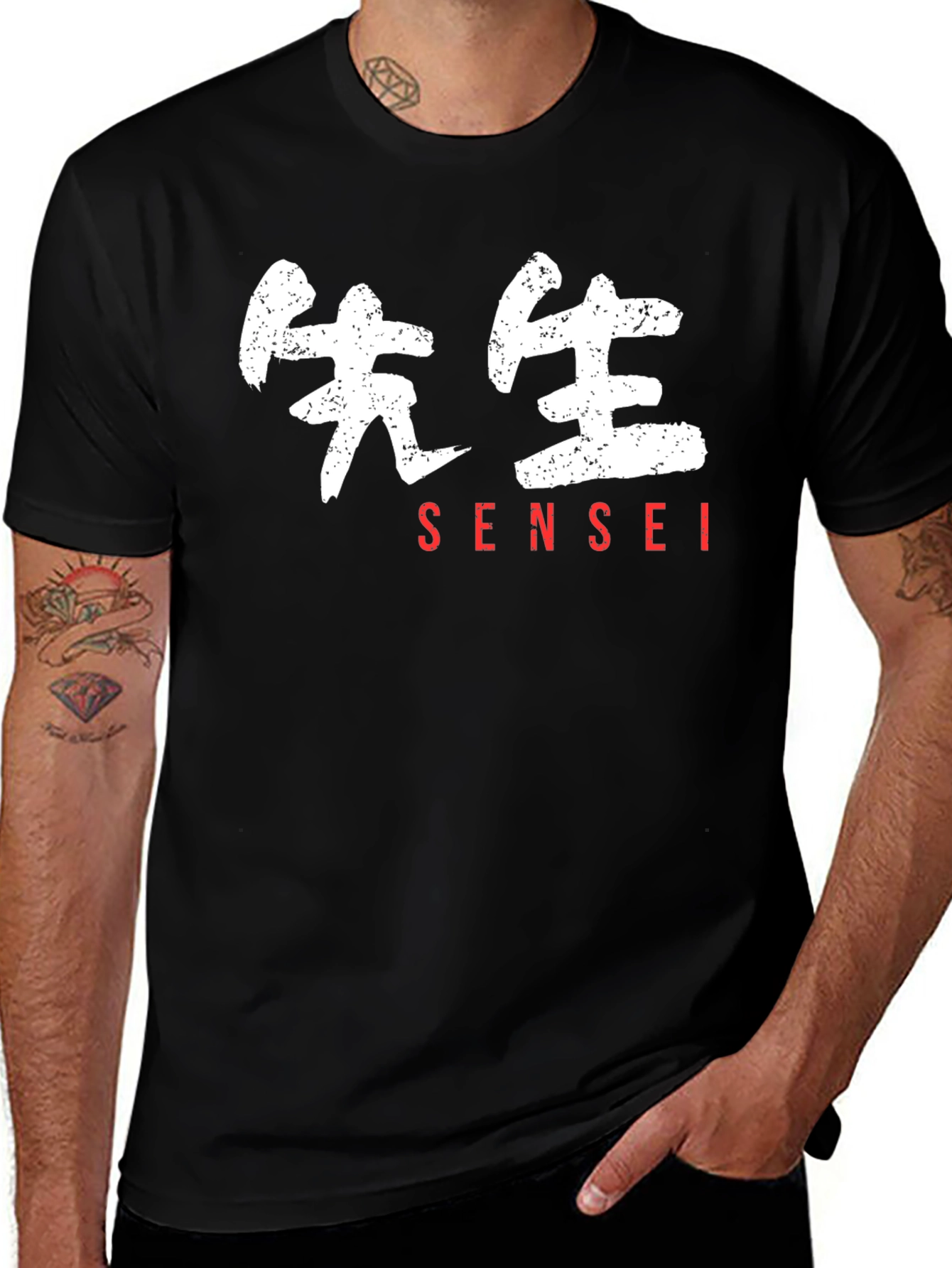 Sensei Graphic T-Shirt - Black Cotton Martial Arts Tee
