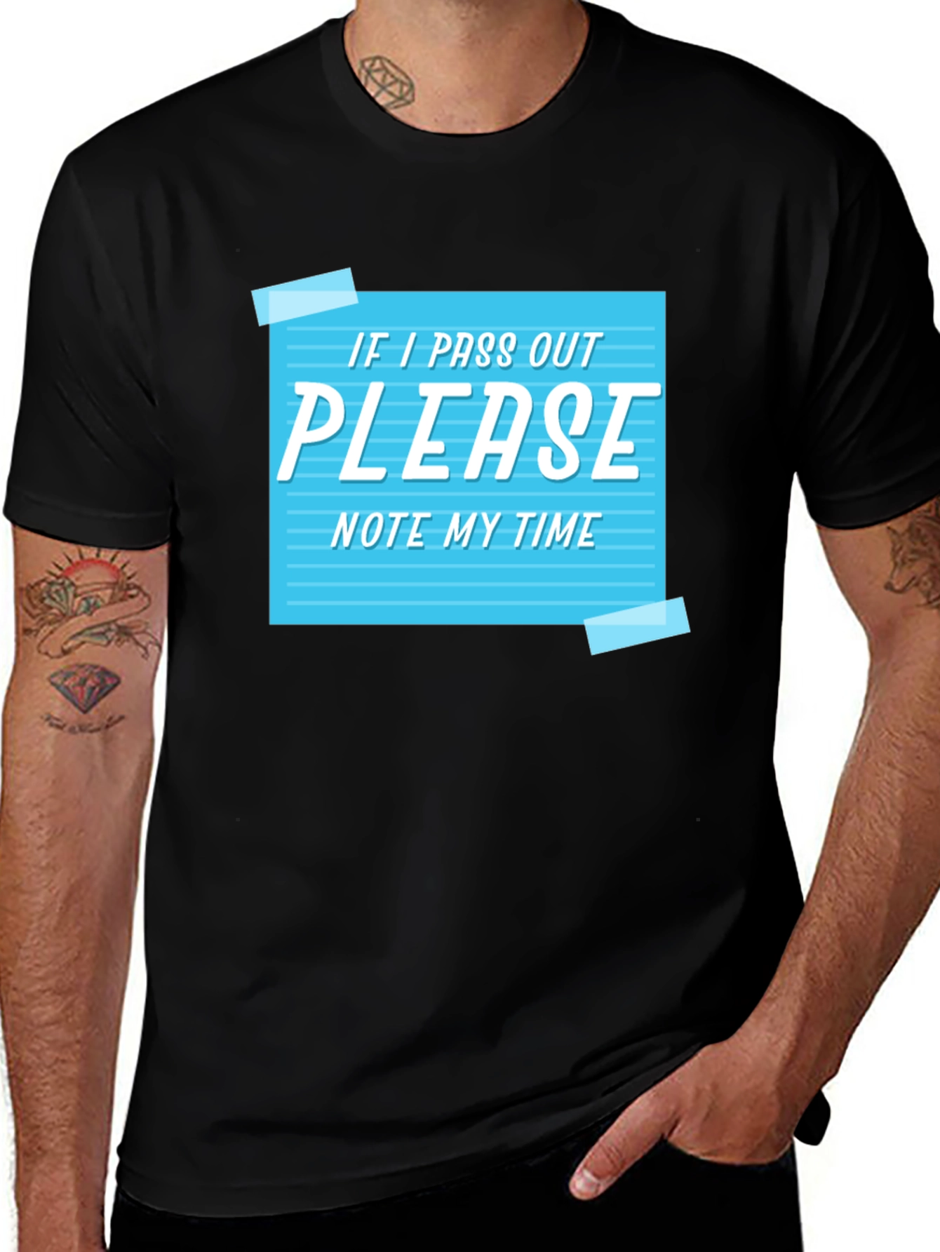 Variant 14 of If I Pass Out Note My Time Novelty Graphic Tee