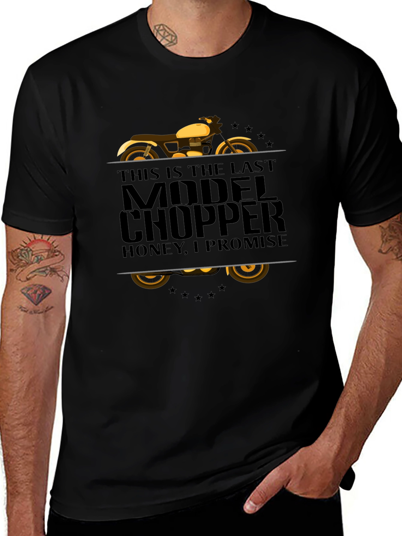 Variant 2 of Last Model Chopper T-Shirt - Motorcycle Graphic Tee
