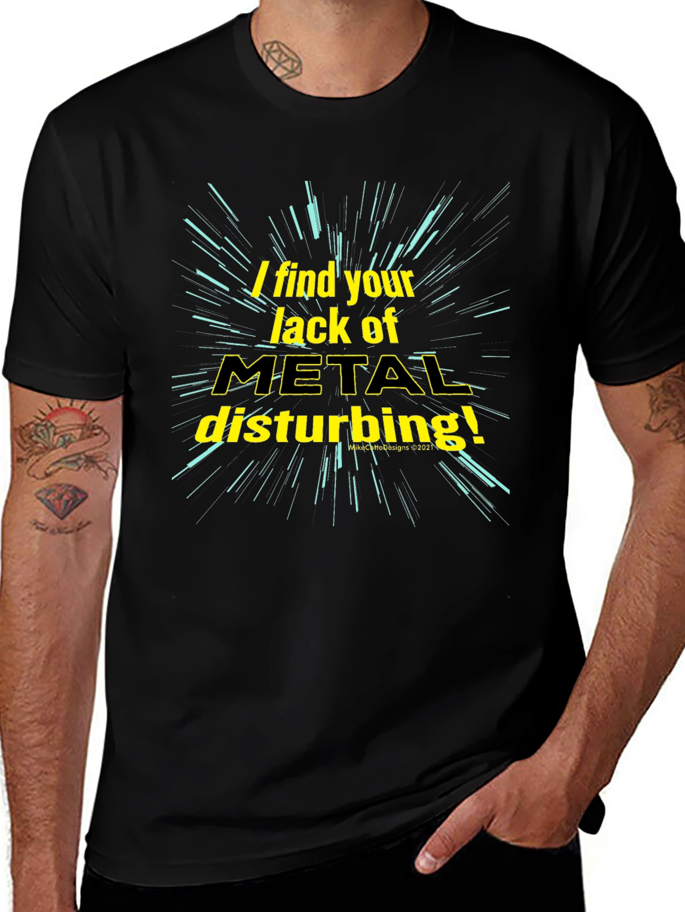 Variant 22 of Metal Music Fan T-Shirt - Disturbance Theme
