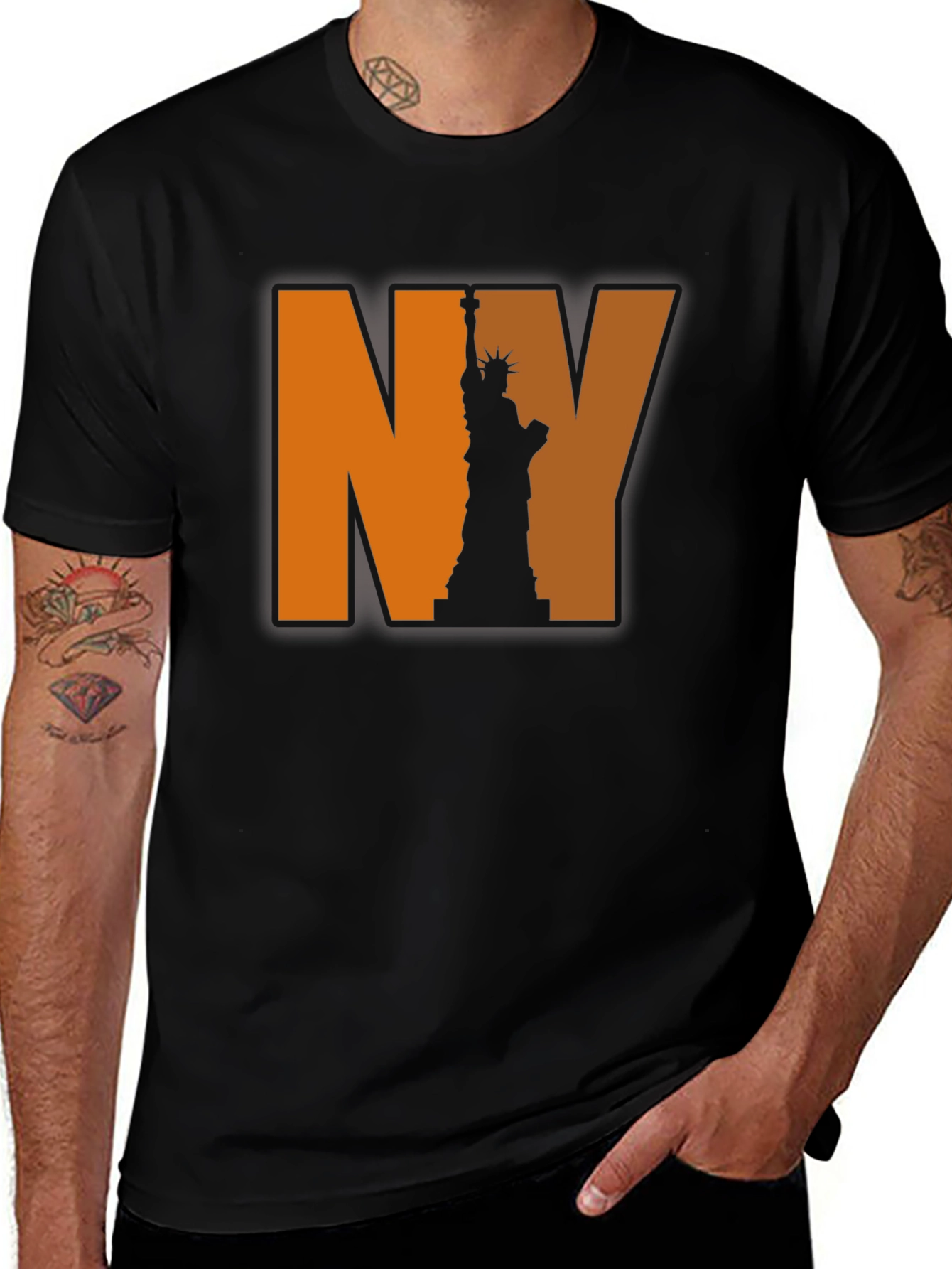 Variant 24 of NY Statue of Liberty Graphic Tee - Black