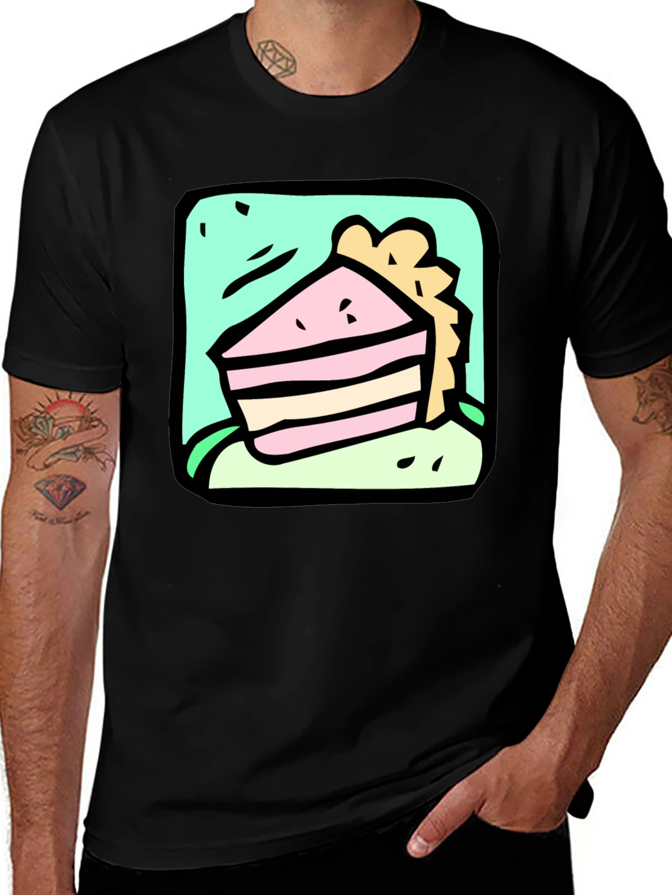 Cake Slice Graphic Tee - Stylish Comfort