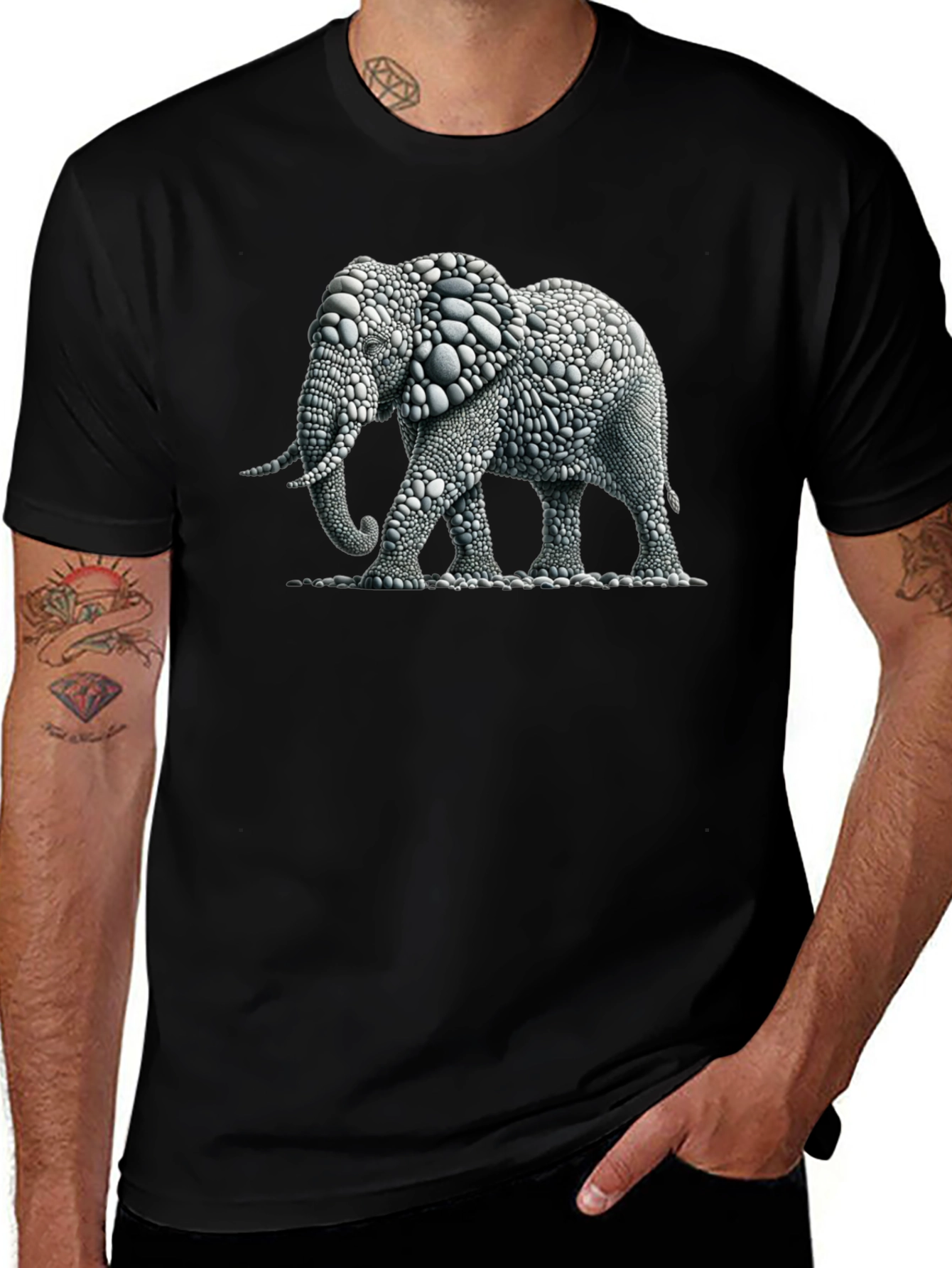 Variant 18 of Elephant Pebble Art T-Shirt