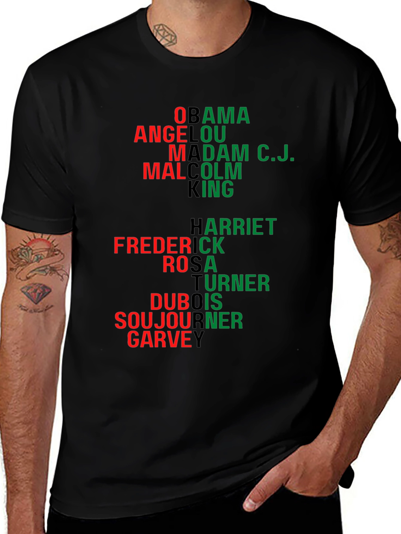 Variant 13 of Black History T-Shirt: African American Heroes Tee