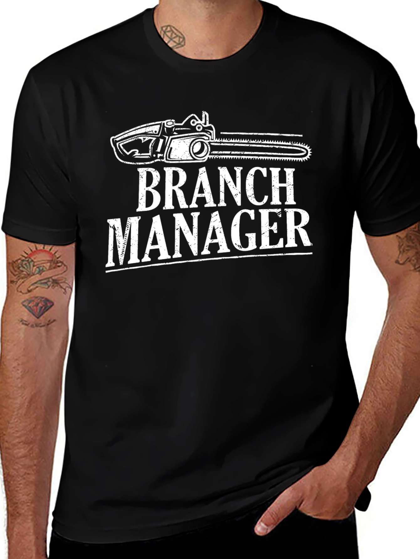 Variant 2 of Branch Manager T-Shirt - Funny Chainsaw Graphic Tee
