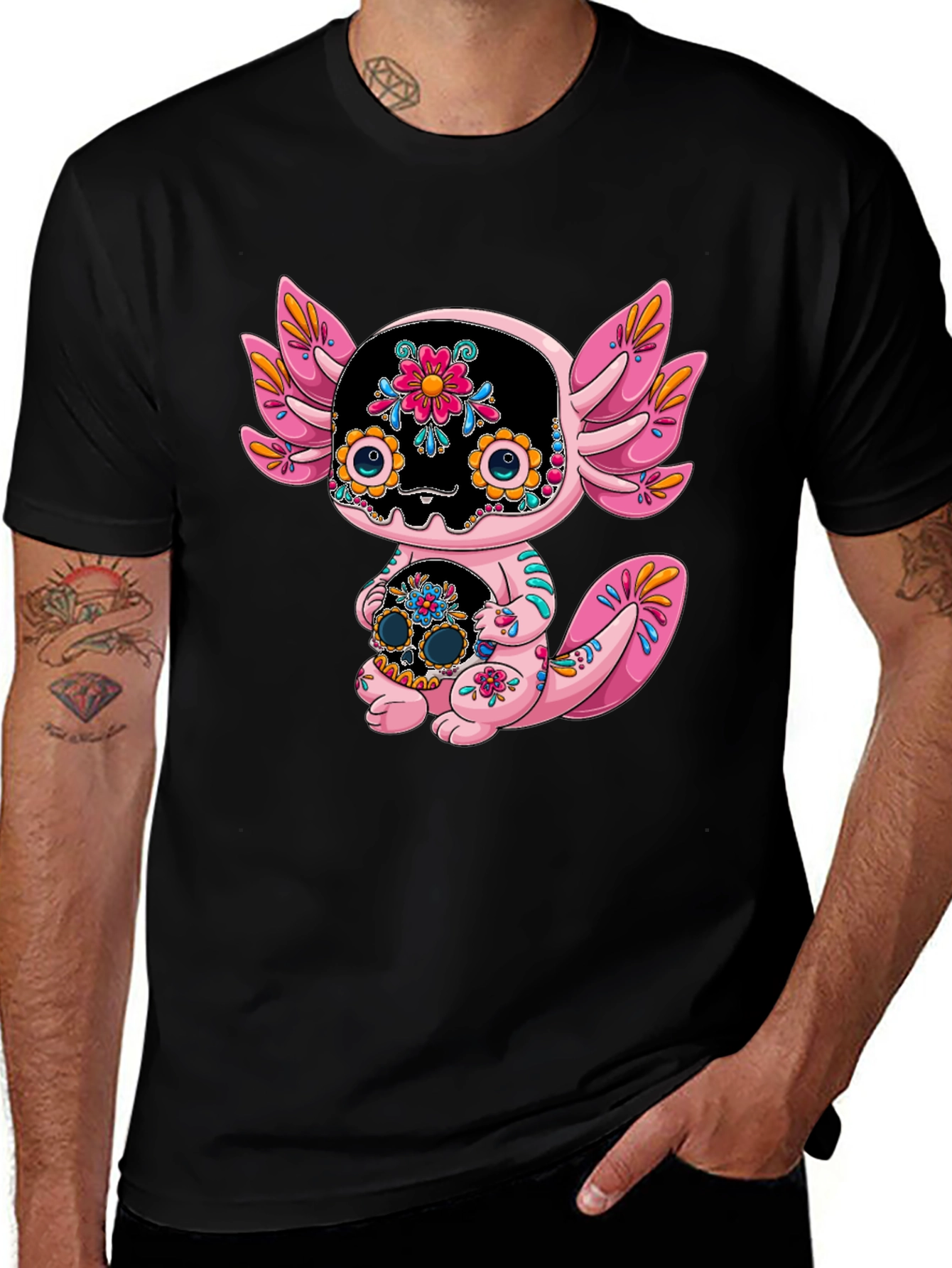 Variant 26 of Axolotl Sugar Skull T-Shirt