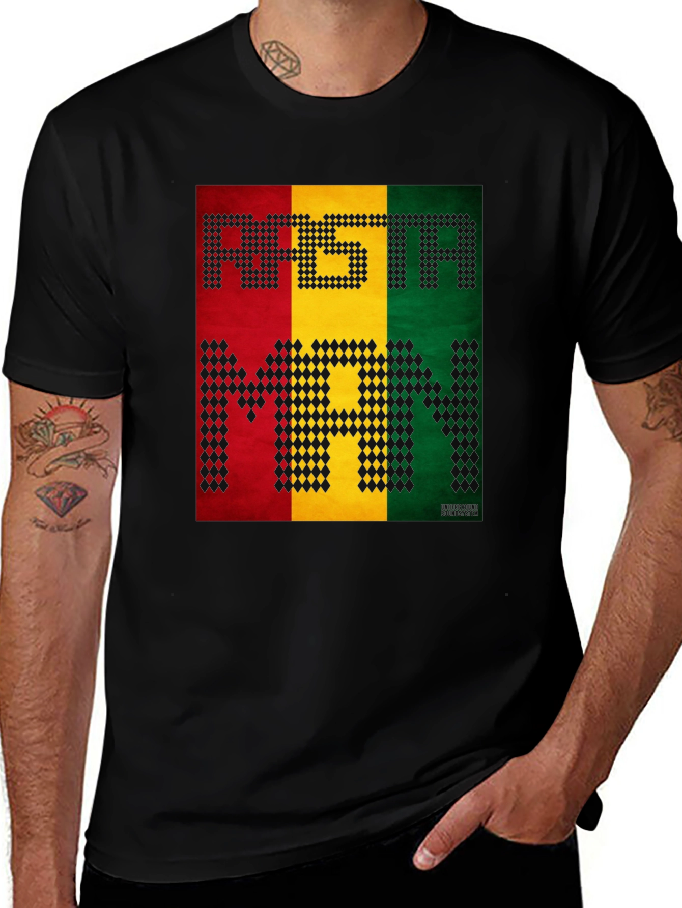 Rasta Man Black T-Shirt - Reggae Inspired Style