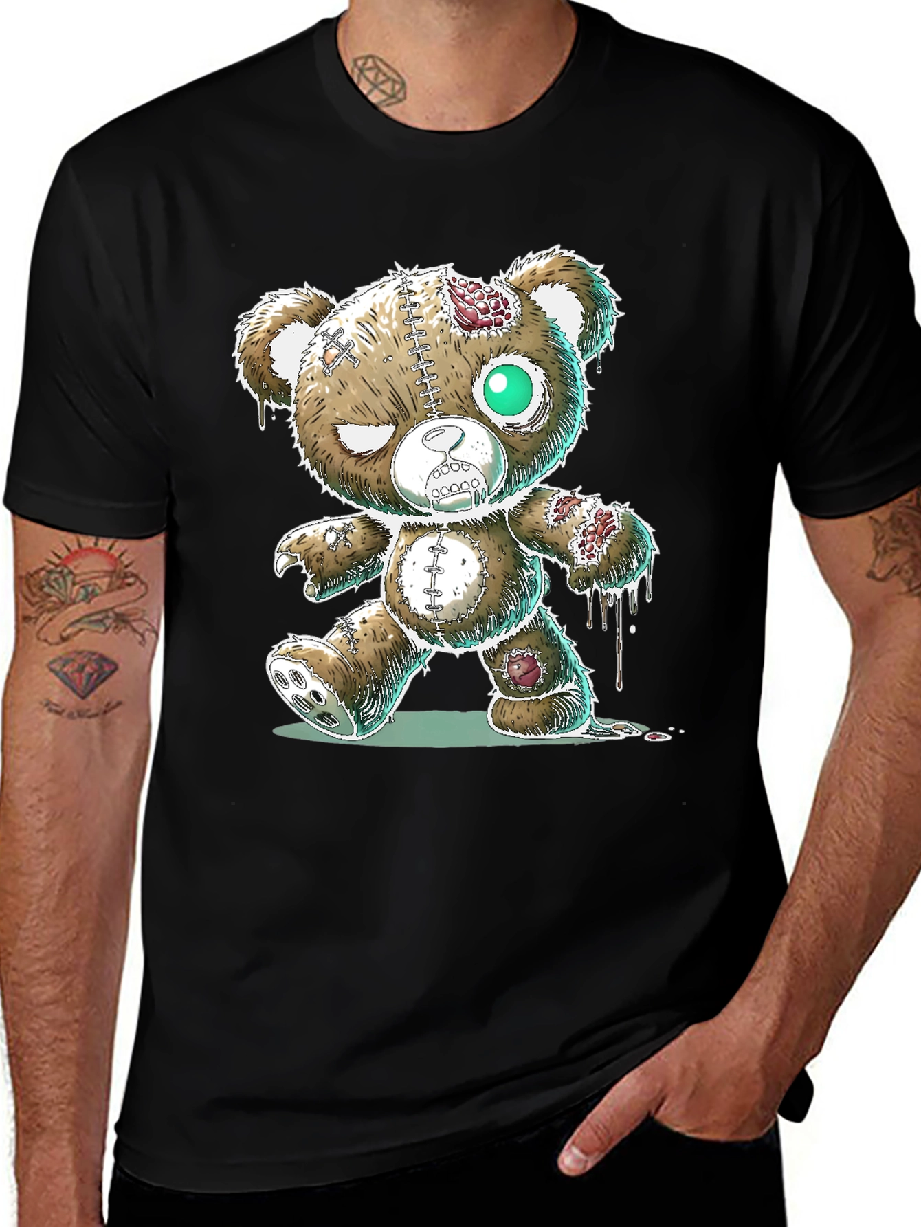 Variant 14 of Zombie Teddy Bear Graphic T-Shirt
