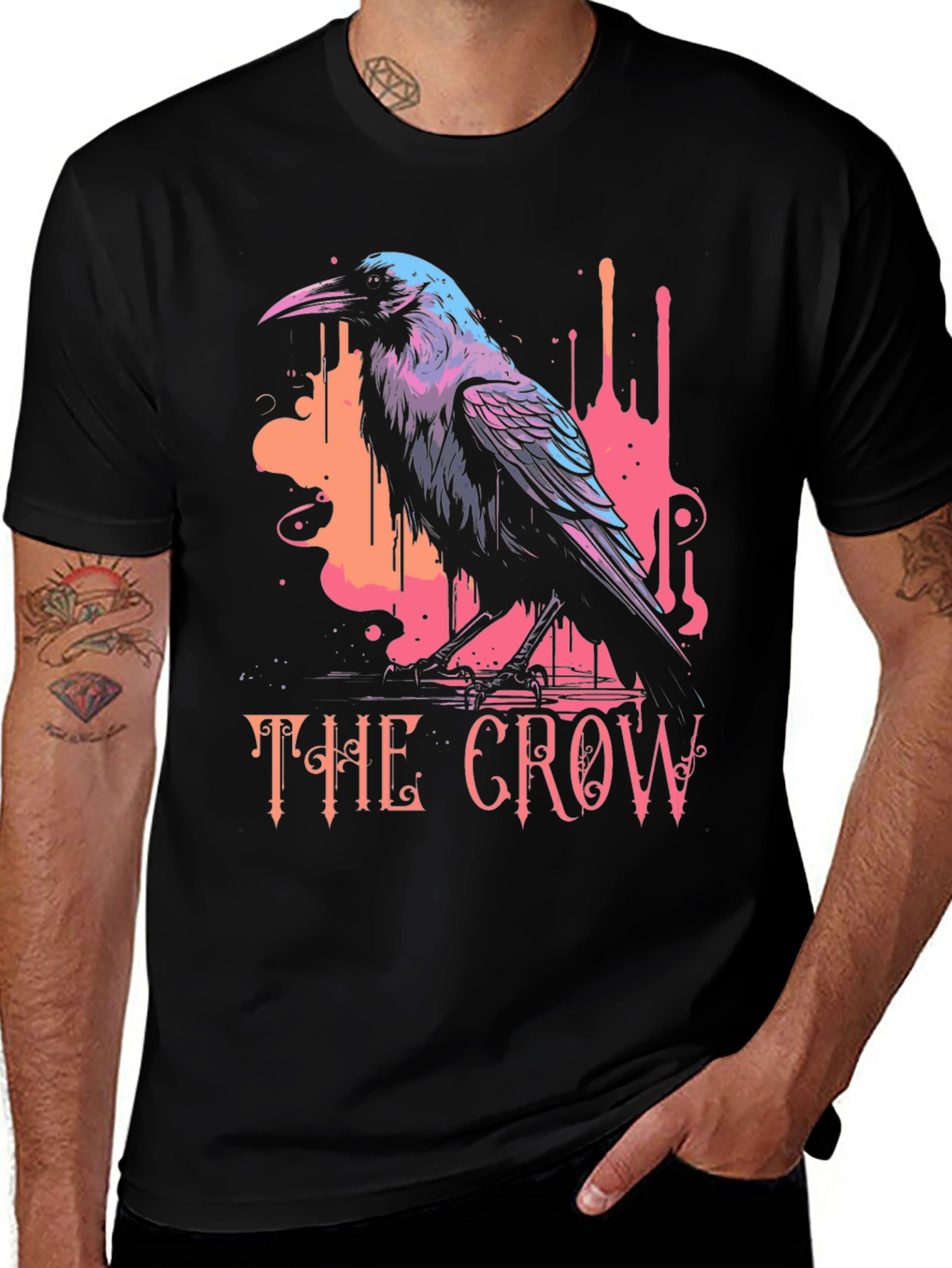 Variant 29 of The Crow Graphic Tee - Men's Black T-Shirt