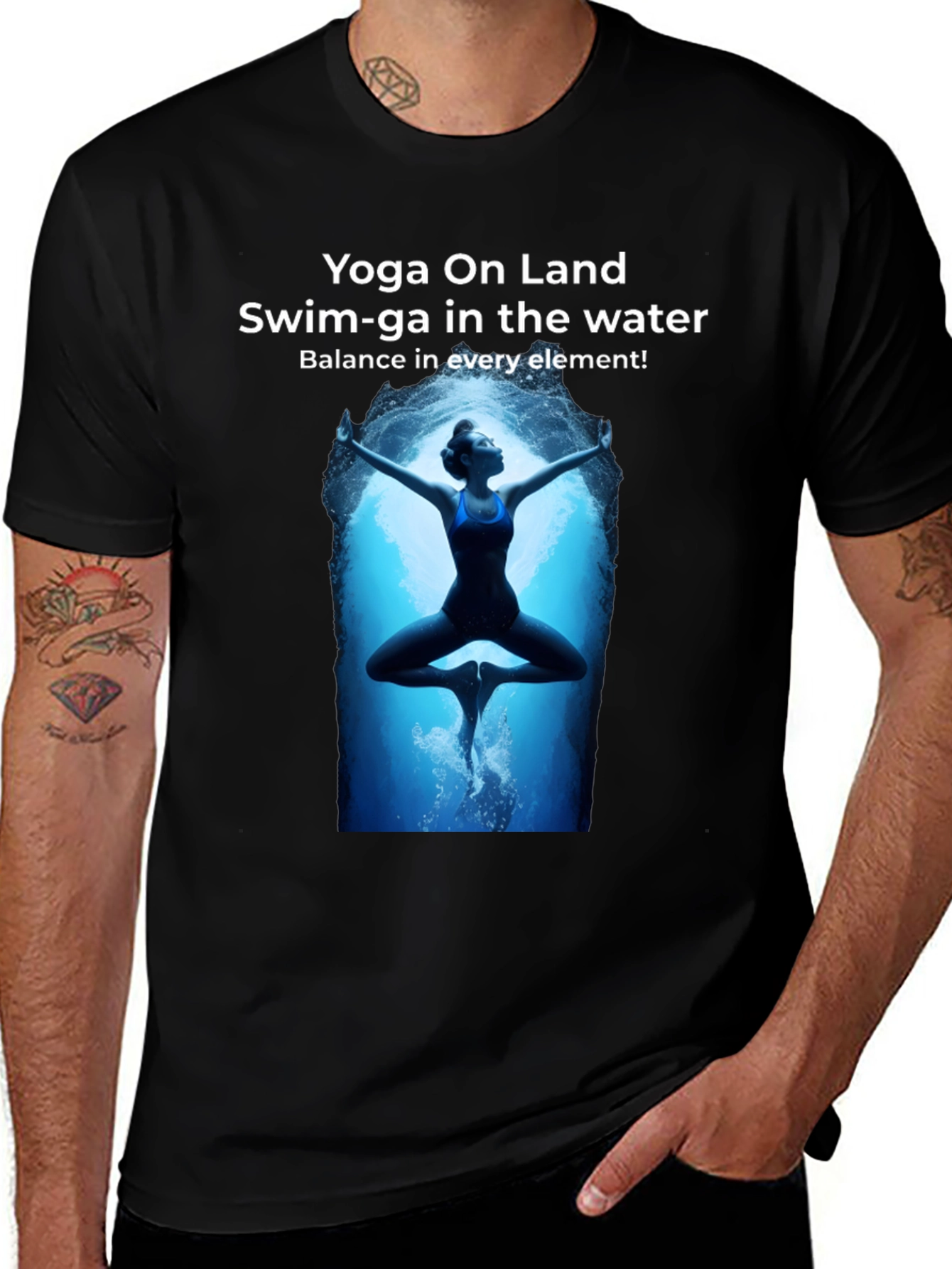 Variant 7 of Yoga and Swim T-Shirt