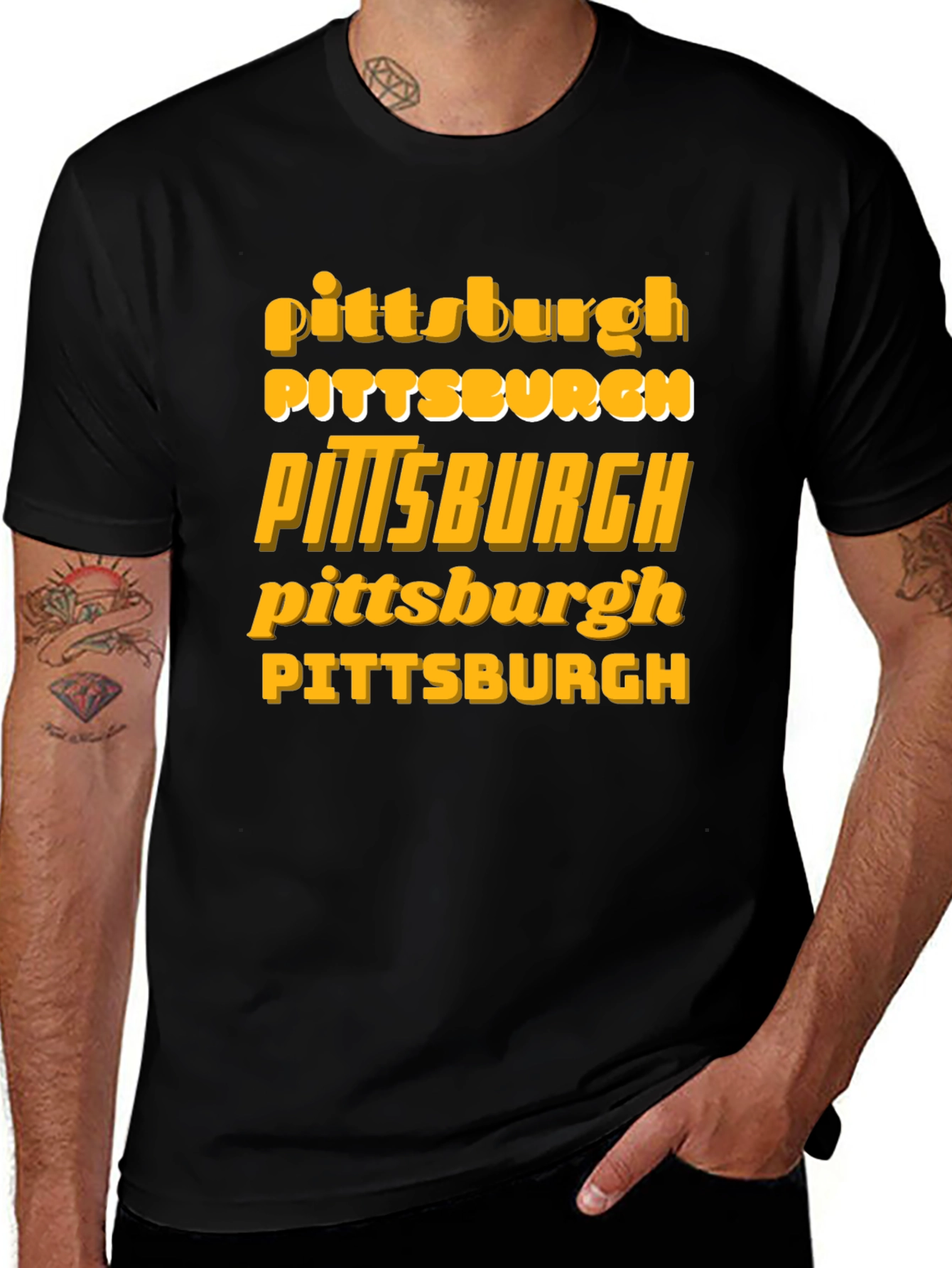 Pittsburgh Graphic T-Shirt - Bold Text Design