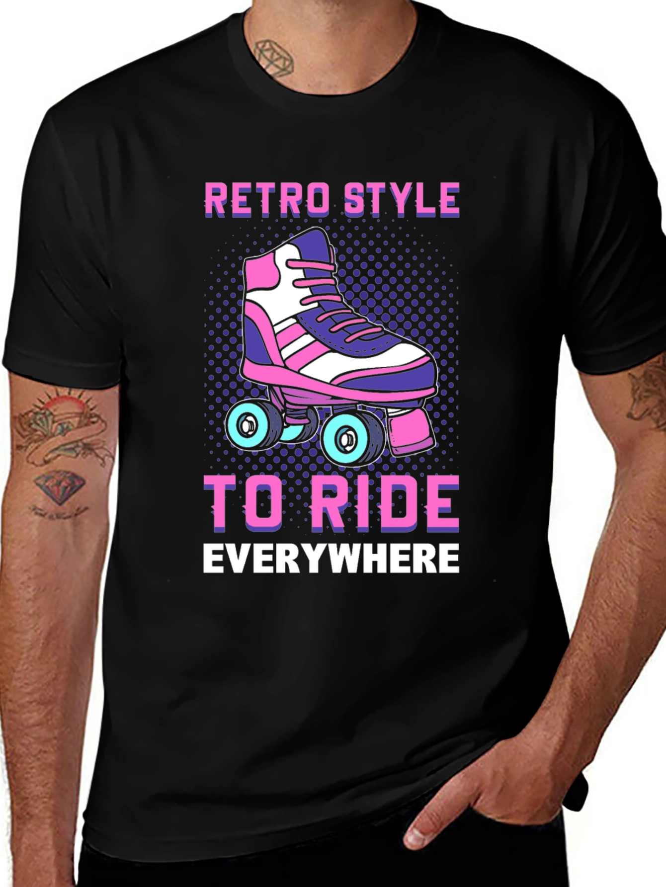 Retro Style Roller Skate Ride T-Shirt