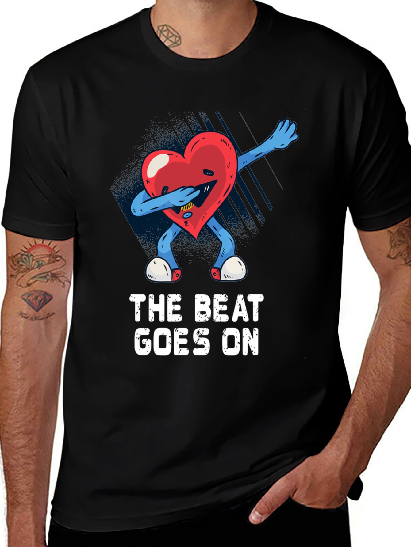 Variant 28 of The Beat Goes On Heart Dab T-Shirt
