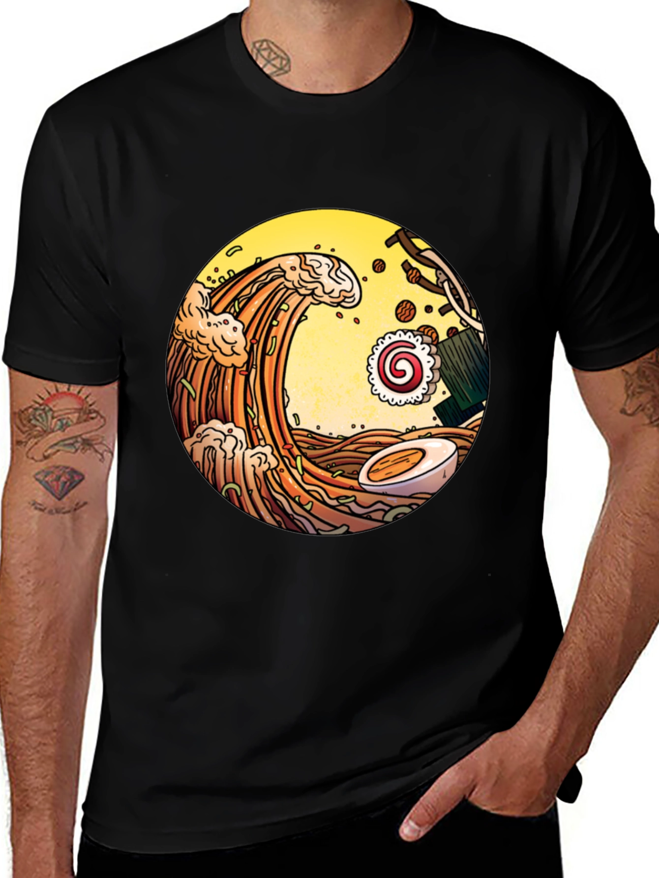 Variant 10 of Ramen Wave Graphic T-Shirt - Unique Anime Food Tee