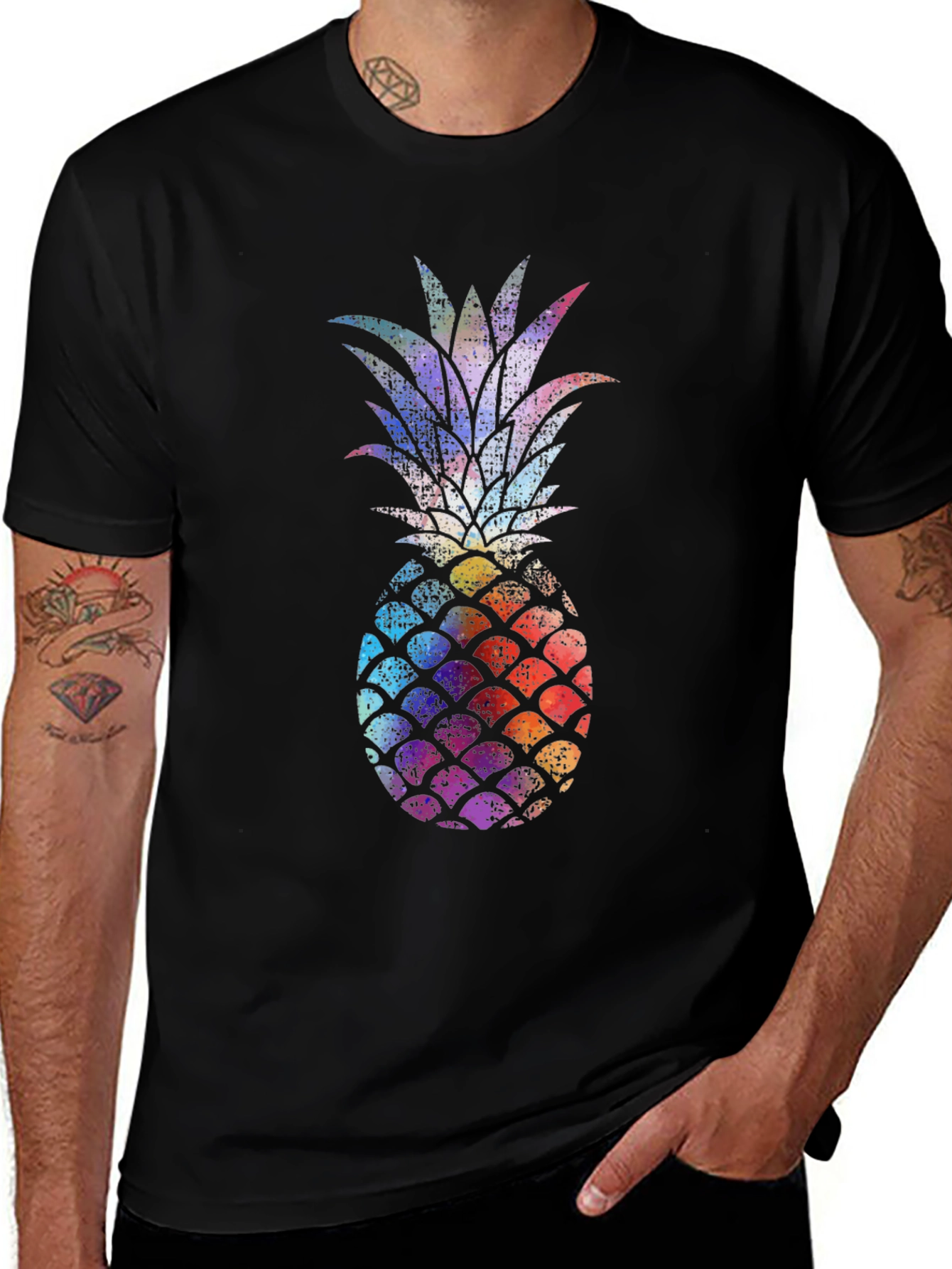 Variant 17 of Colorful Pineapple Graphic T-Shirt