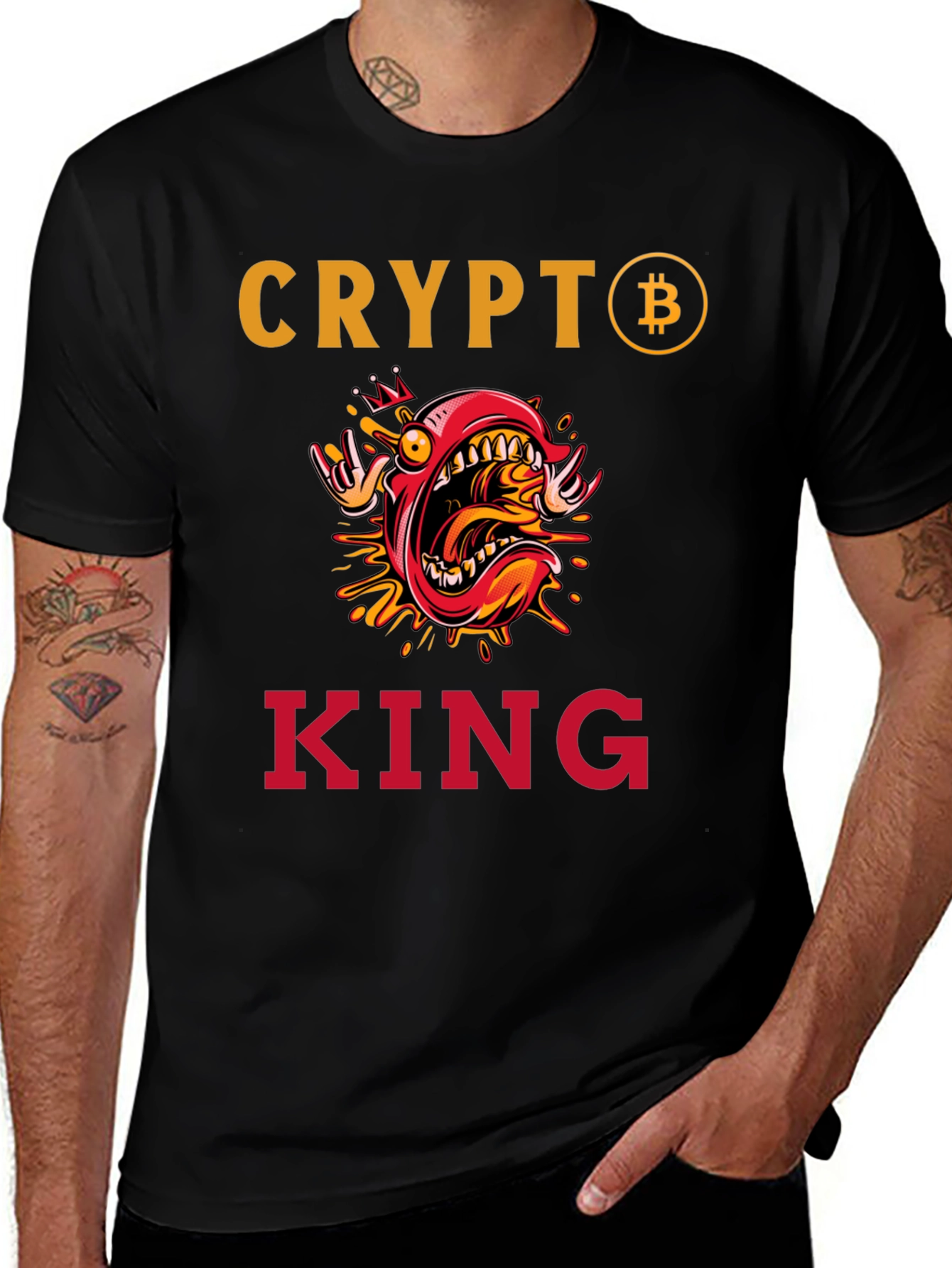 Variant 24 of Crypto King T-Shirt - Bitcoin Graphic Tee