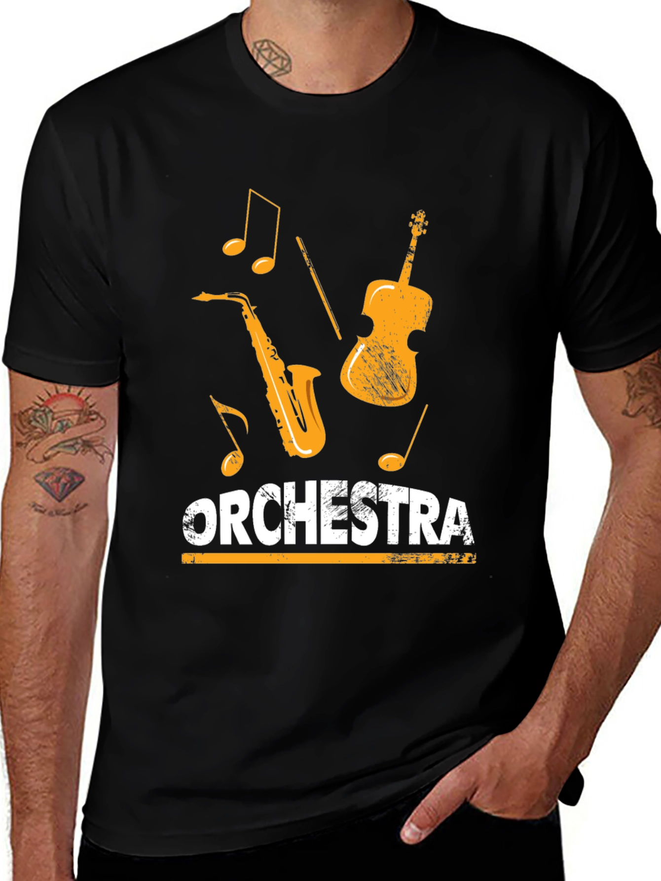 Variant 14 of Orchestra Music Lover T-Shirt - Black Tee