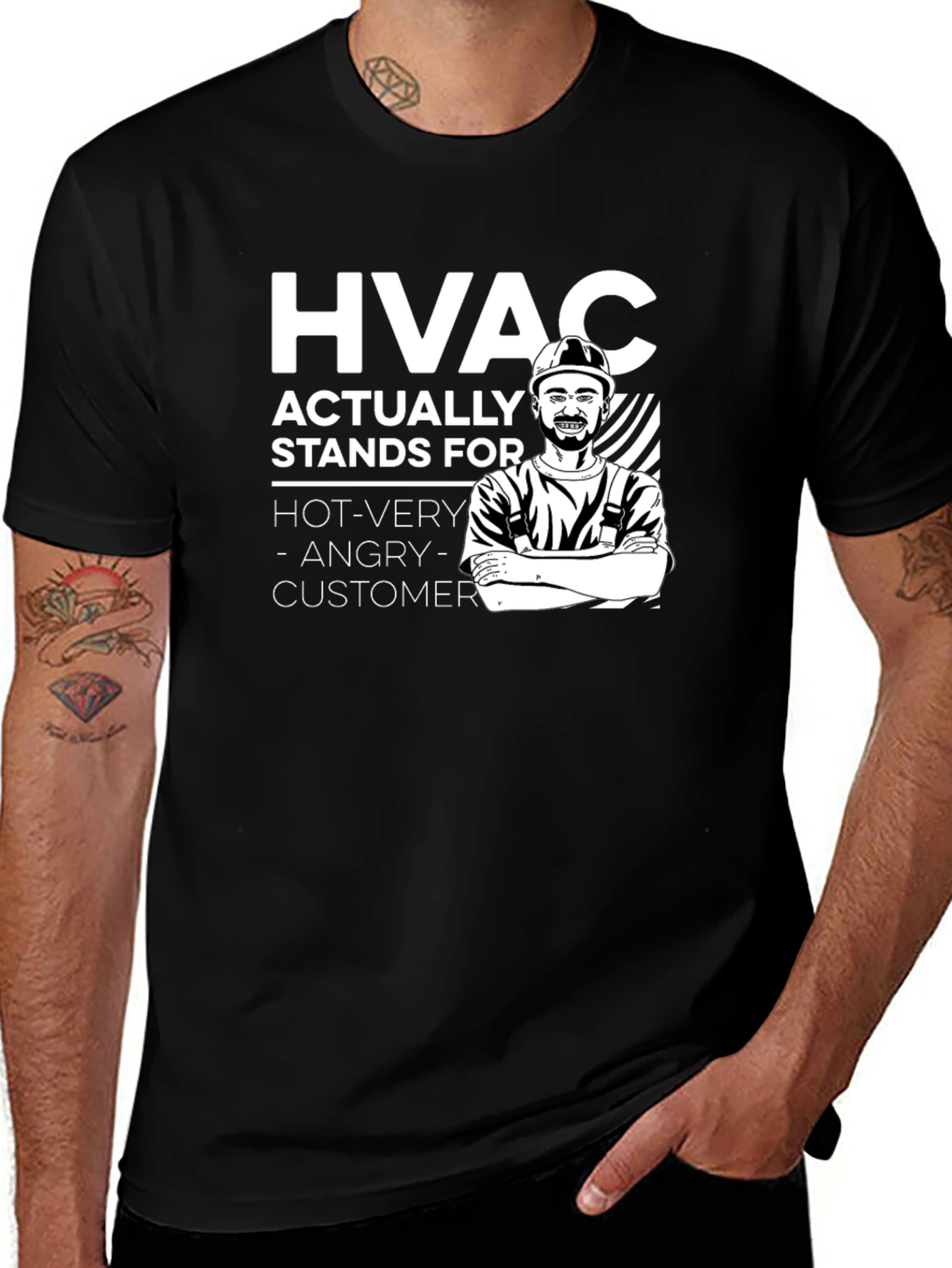 HVAC Funny T-Shirt - Hot, Very, Angry Customer