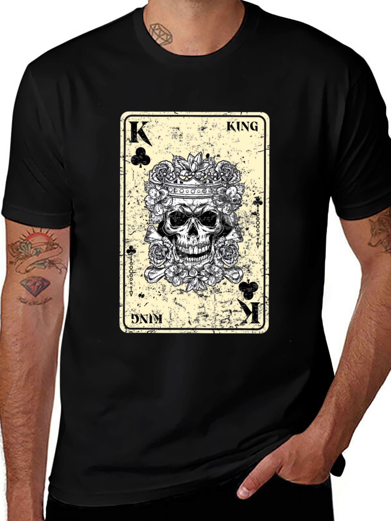 Variant 7 of King of Clubs Skull T-Shirt