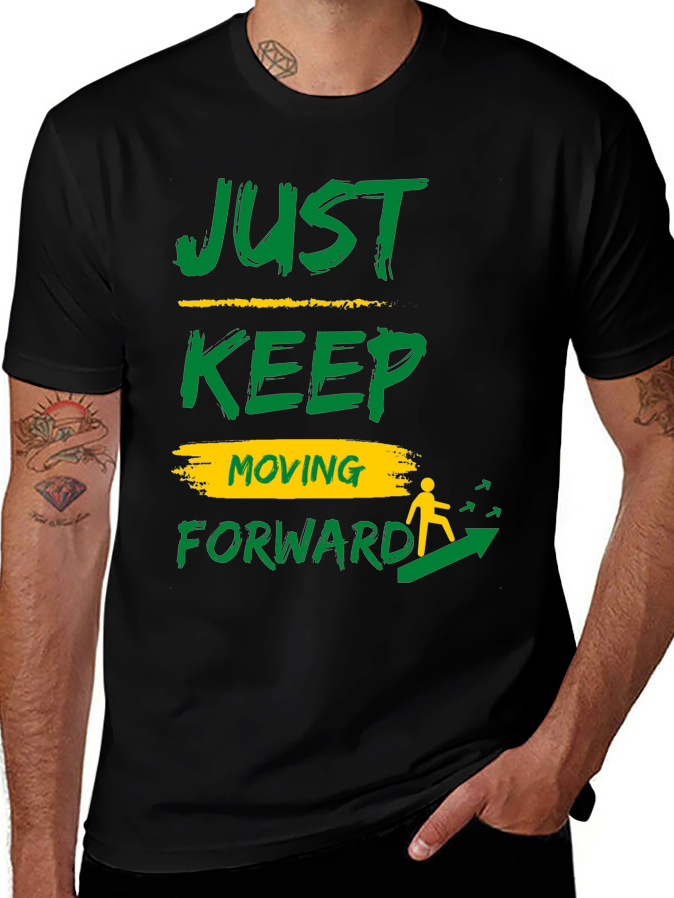 Variant 26 of Just Keep Moving Forward T-Shirt - Motivational Graphic Tee