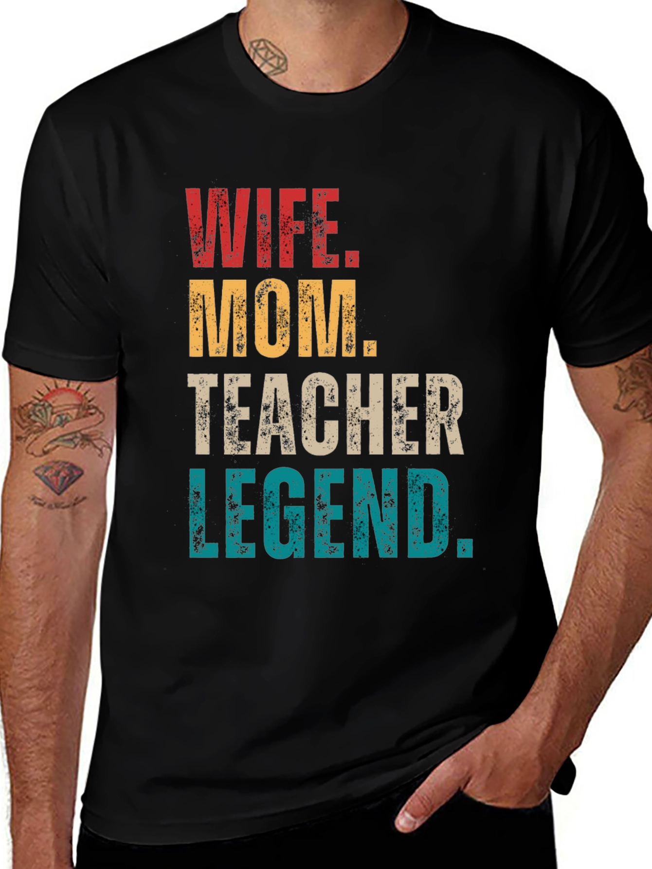 Variant 6 of Wife Mom Teacher Legend Graphic T-Shirt
