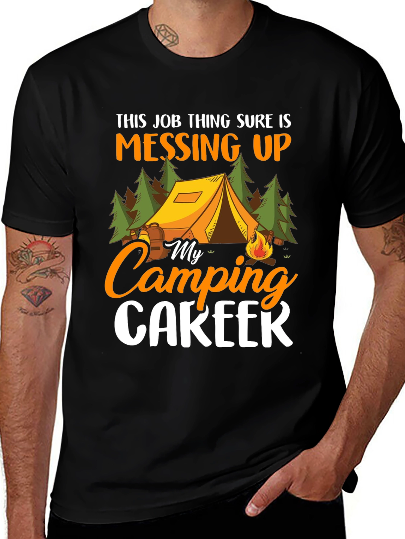 Variant 21 of Camping Career T-Shirt - Funny Outdoor Tee