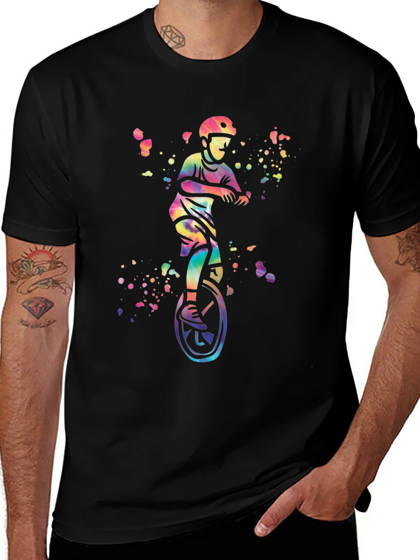 Unicycle Watercolor Graphic Tee