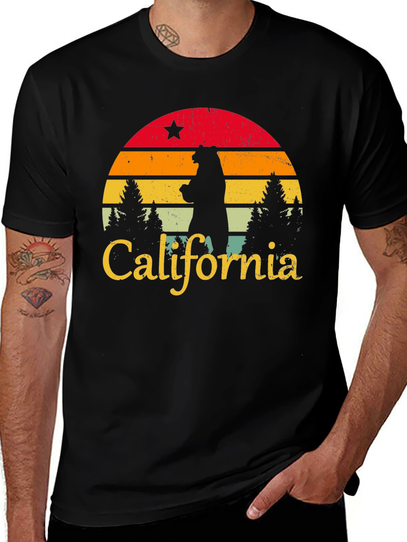 Variant 3 of California Bear Sunset Graphic Tee