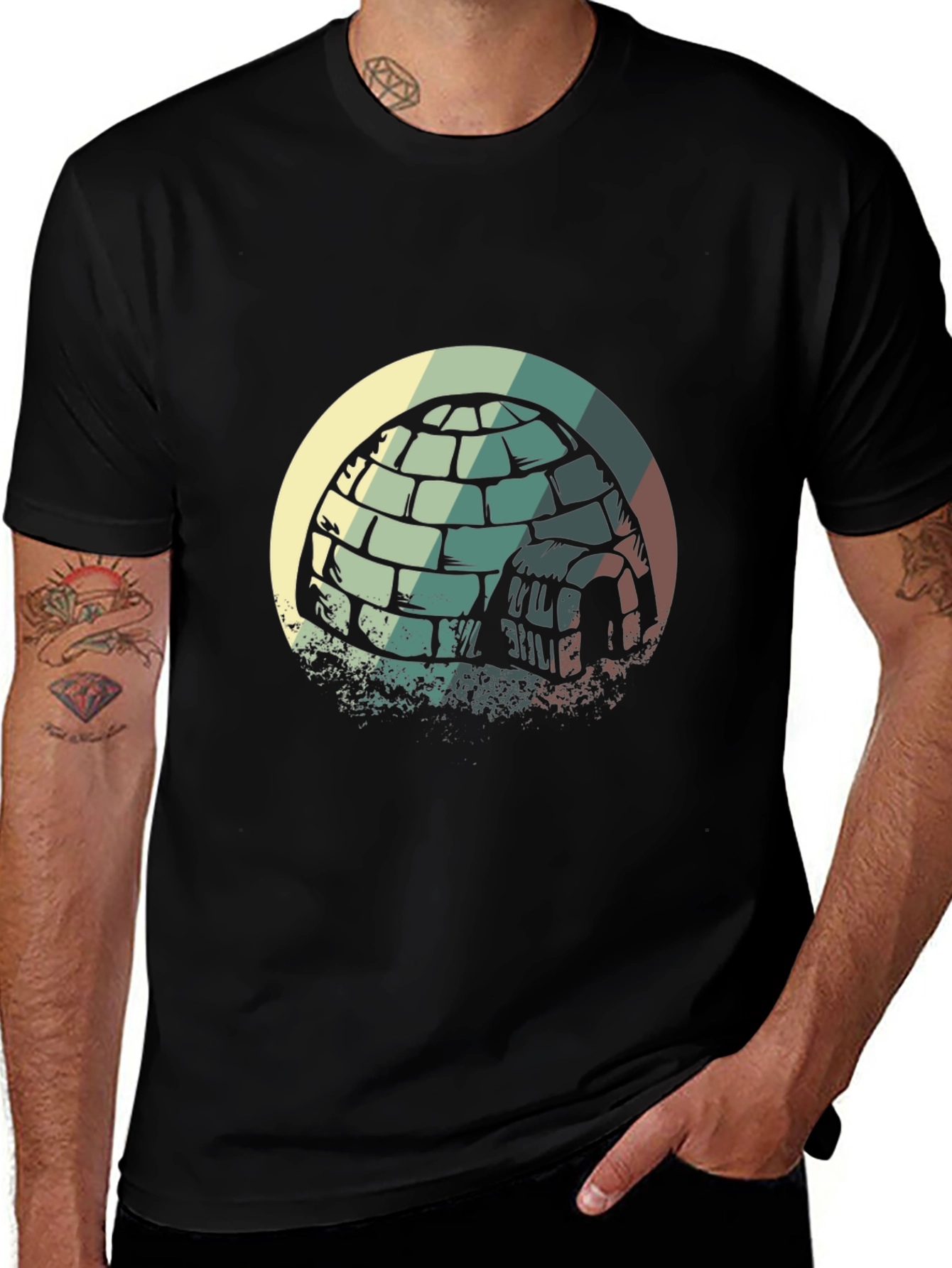 Variant 7 of Retro Igloo Graphic T-Shirt - Arctic Adventure