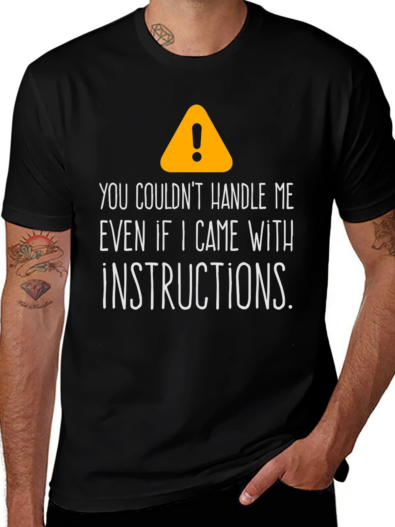 Variant 3 of Warning: Handle with Caution Tee