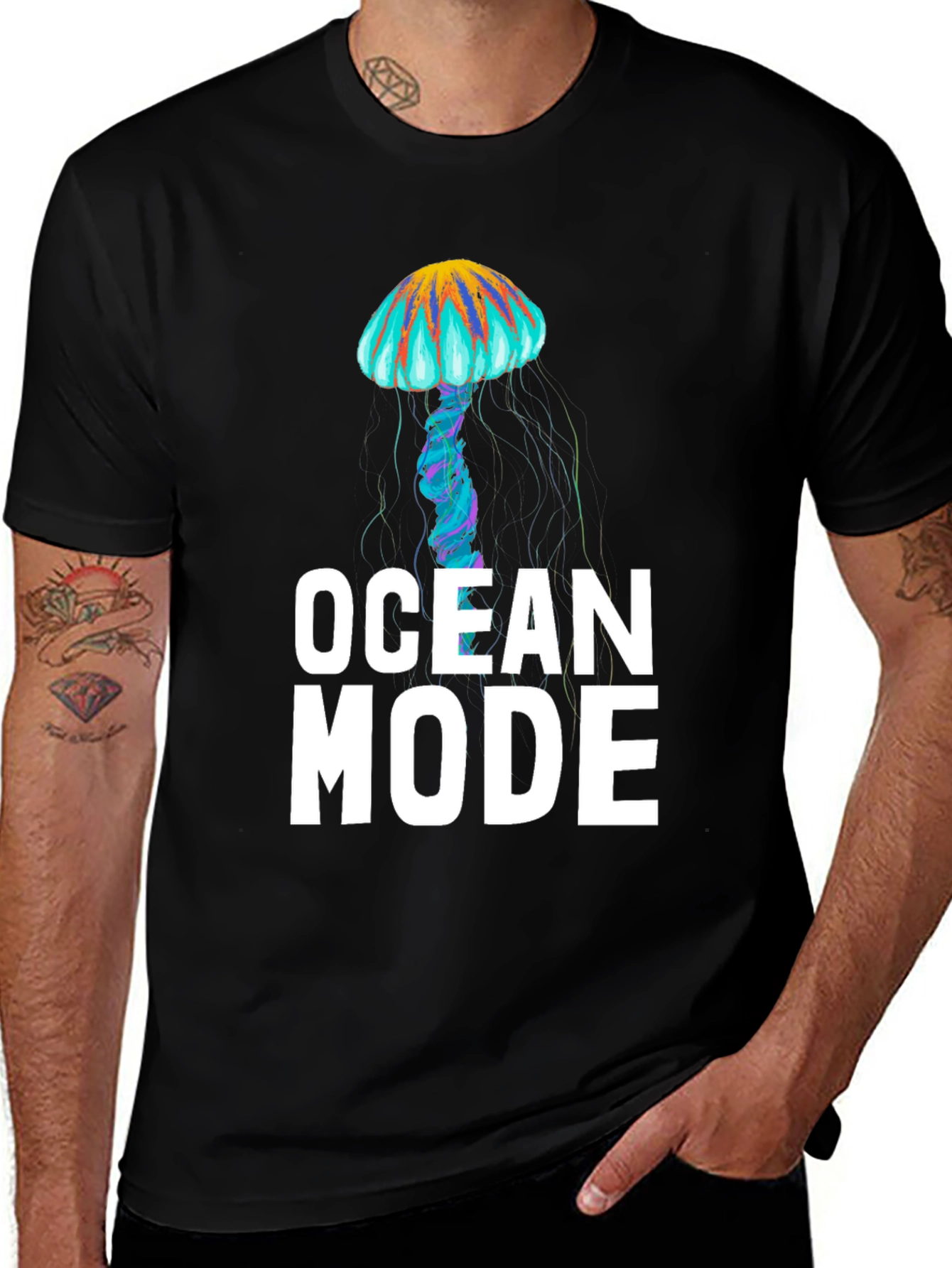 Variant 20 of Ocean Mode Jellyfish Graphic T-Shirt