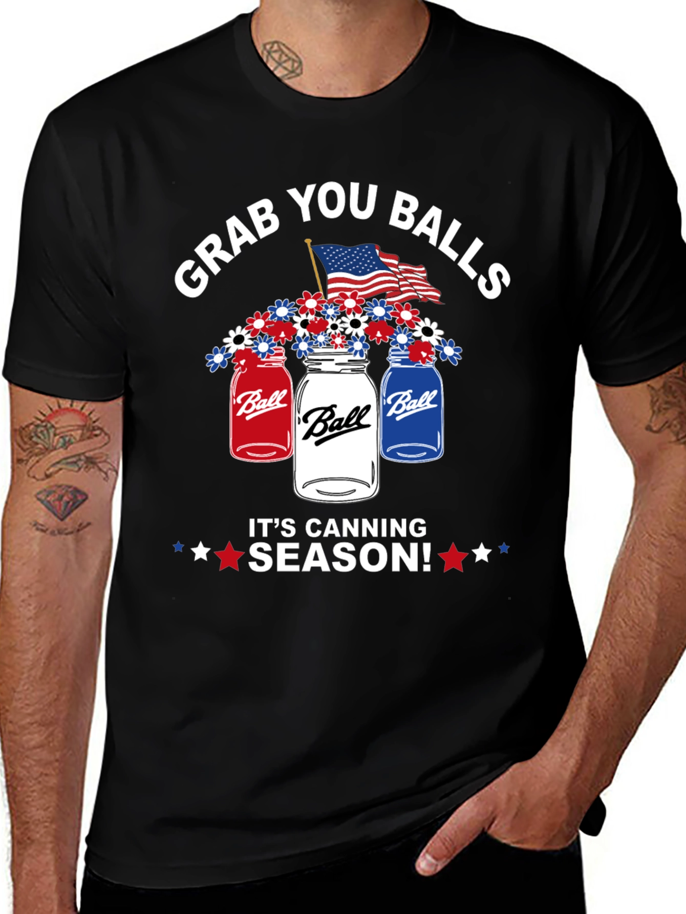 Variant 16 of Grab You Balls Canning Season Patriotic T-Shirt