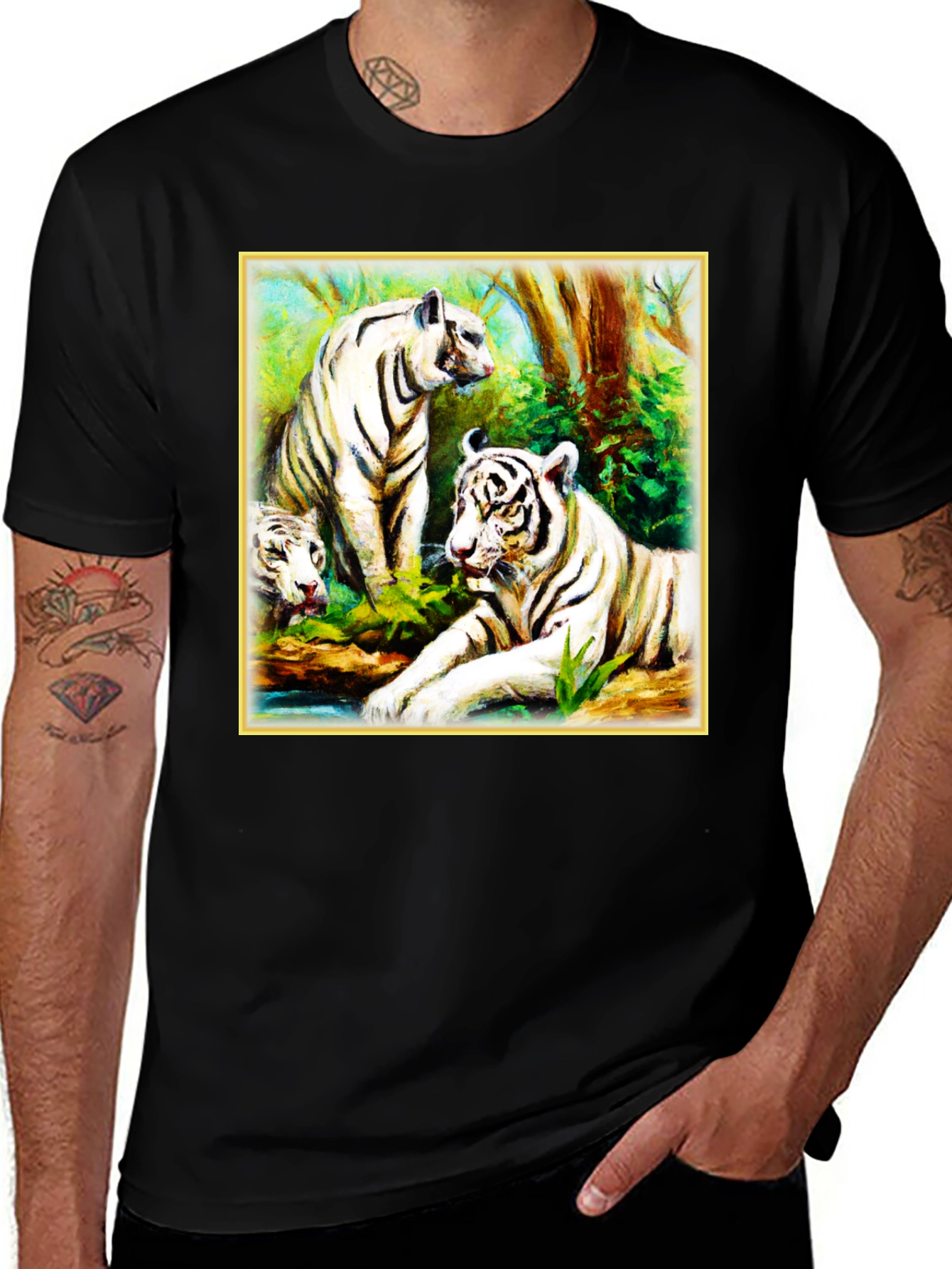 Variant 16 of White Tiger Family T-Shirt