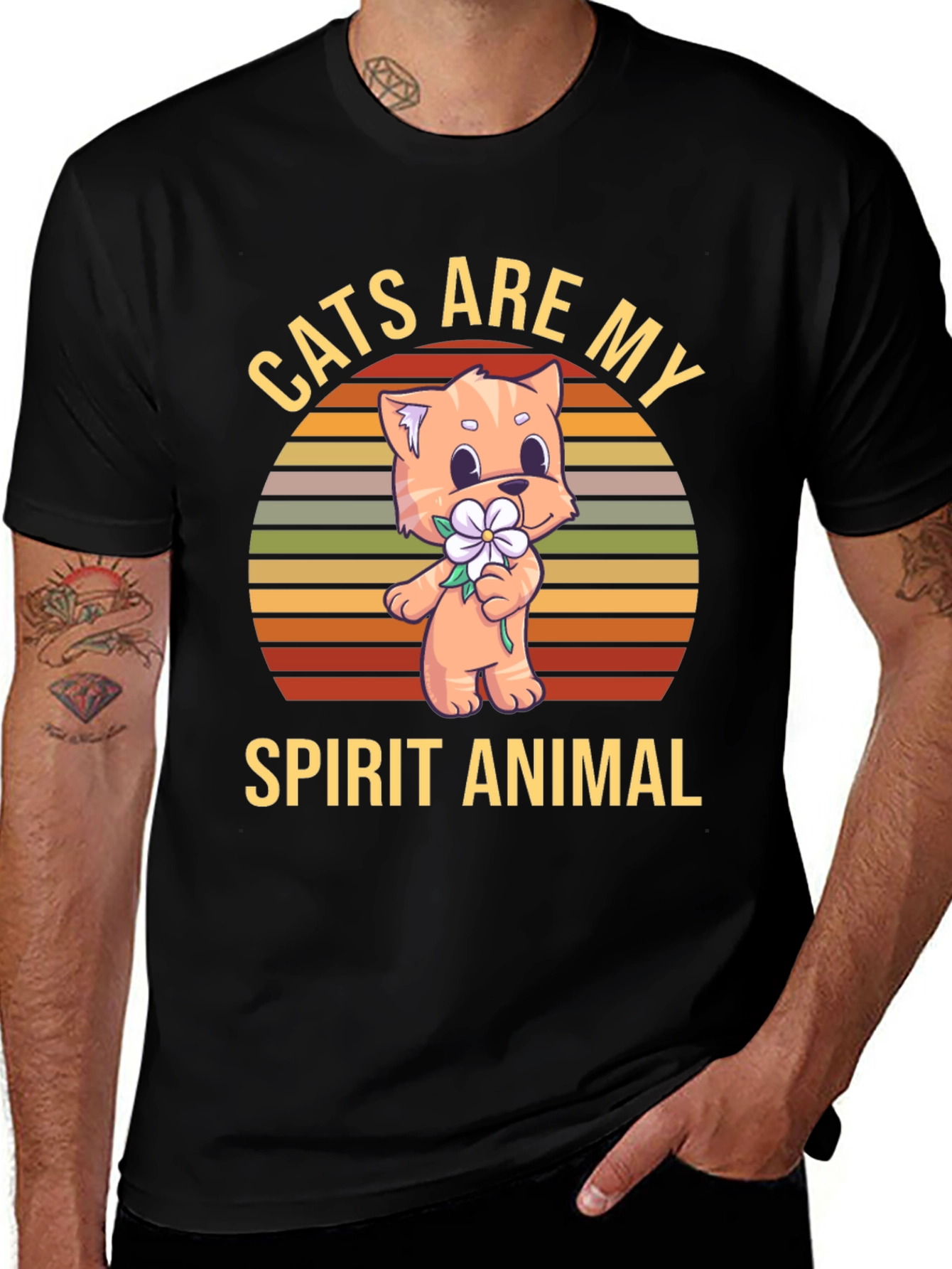 Variant 24 of Cats Are My Spirit Animal Graphic Tee