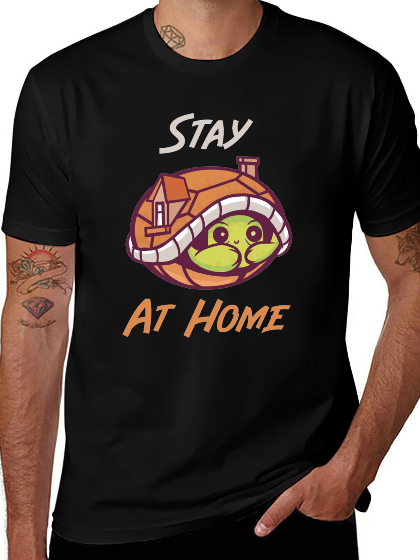 Variant 9 of Stay At Home Turtle T-Shirt
